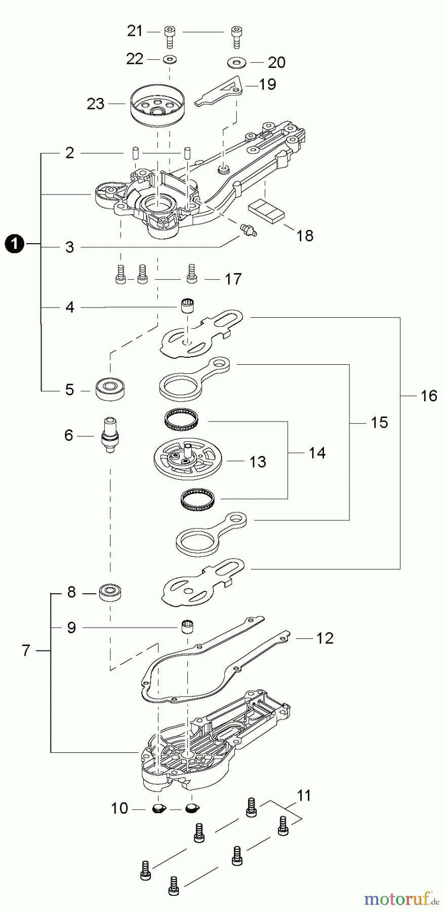 Shindaiwa Heckenscheren DH232 - Shindaiwa Hedge Trimmer, Dual-Sided, Gear Case