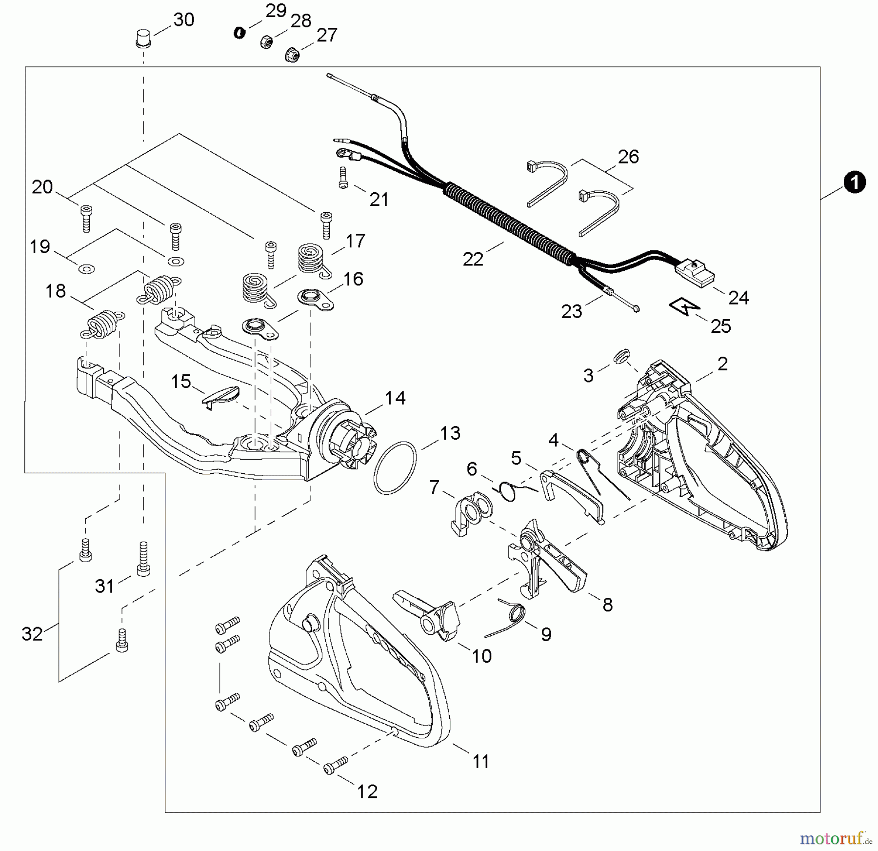  Shindaiwa Heckenscheren DH232 - Shindaiwa Hedge Trimmer, Dual-Sided,  Rear Handle / Throttle Control