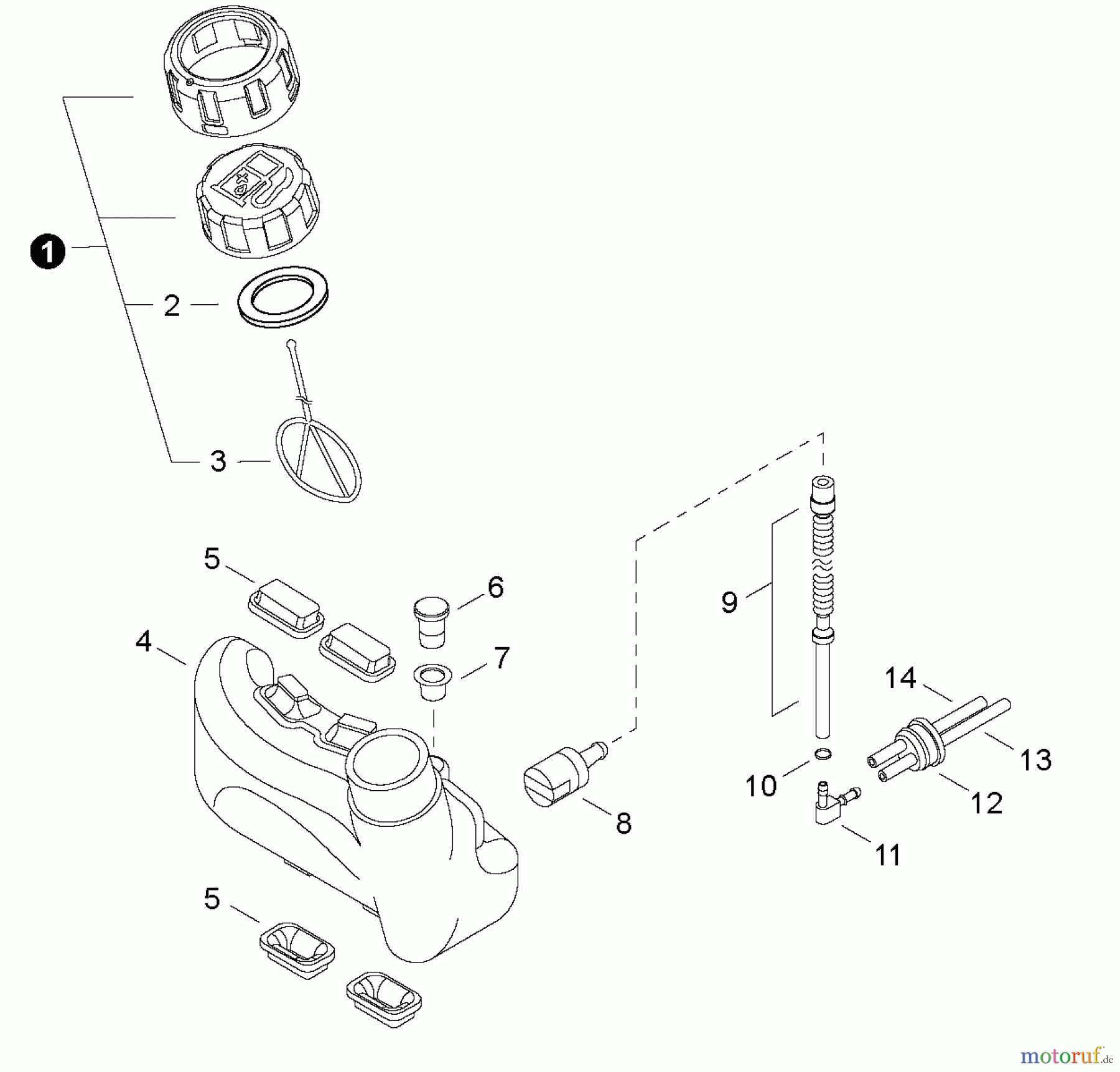  Shindaiwa Heckenscheren DH232 - Shindaiwa Hedge Trimmer, Dual-Sided, S/N: T23311001001 - T23311999999 Fuel Tank