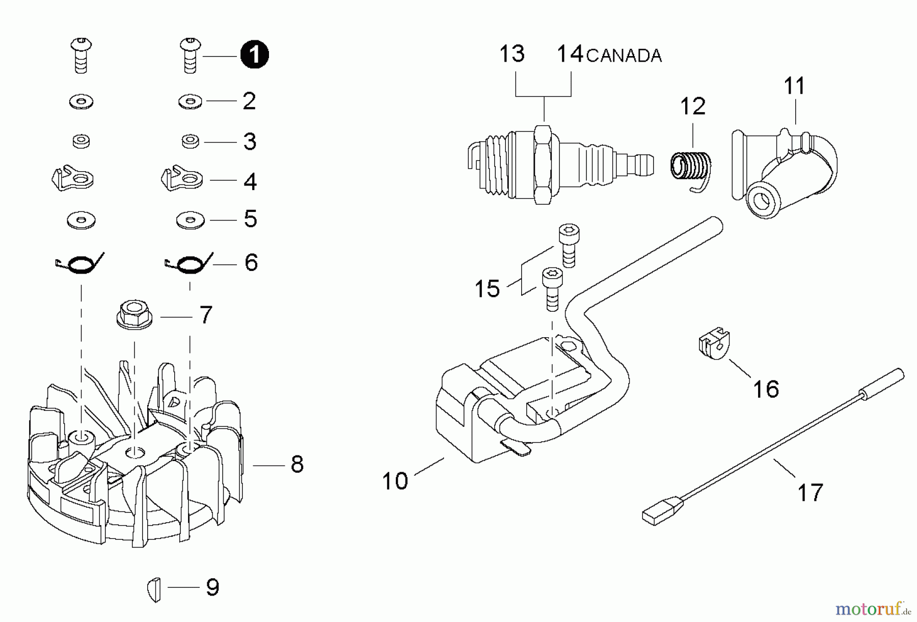 Shindaiwa Heckenscheren DH232 - Shindaiwa Hedge Trimmer, Dual-Sided, S/N: T23311001001 - T23311999999 Ignition / Flywheel
