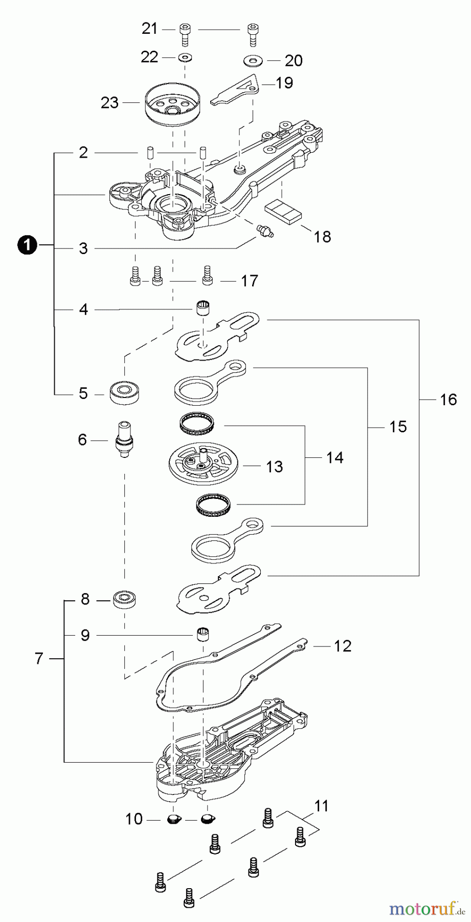 Shindaiwa Heckenscheren DH232 - Shindaiwa Hedge Trimmer, Dual-Sided, Gear Case