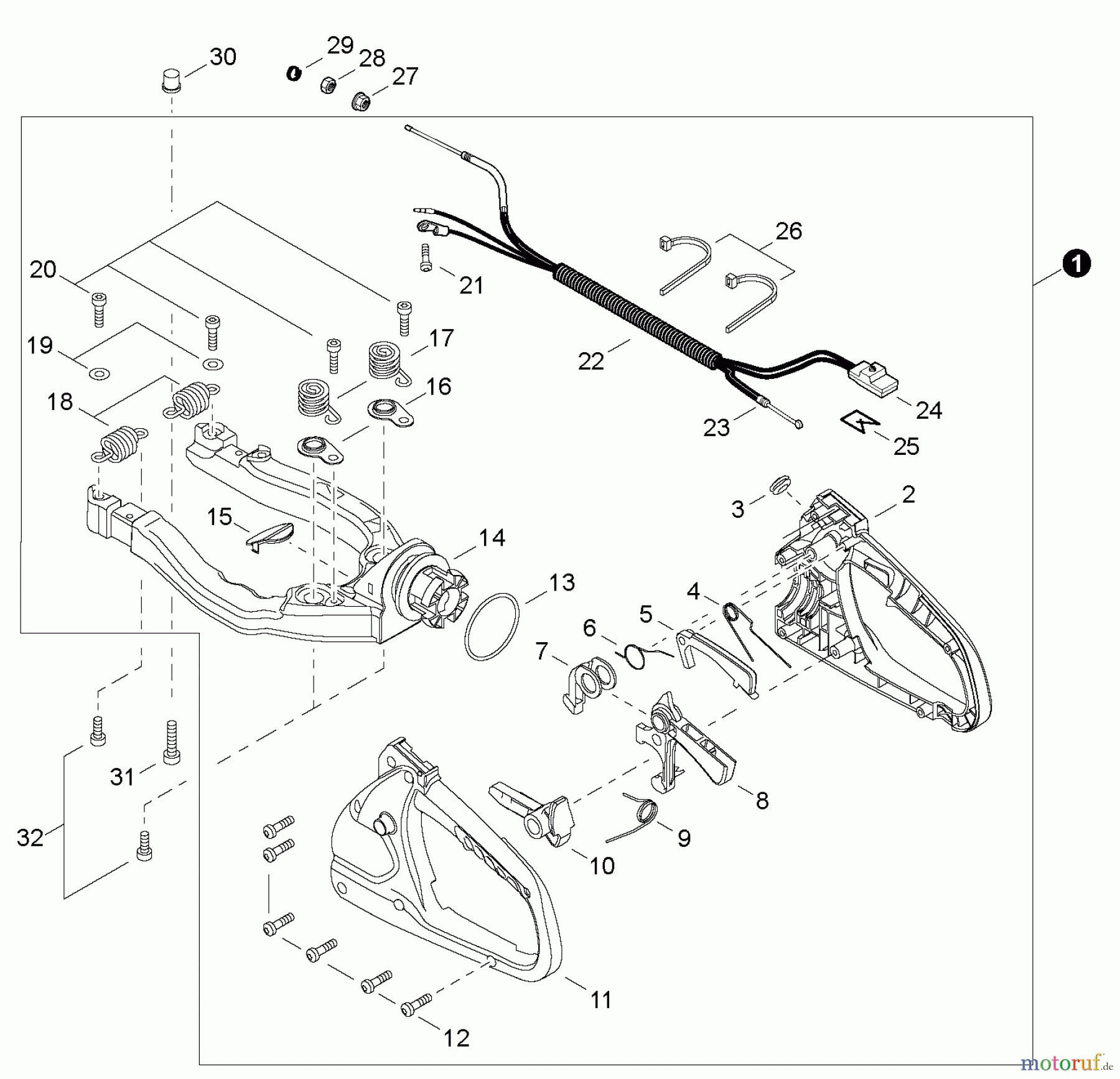  Shindaiwa Heckenscheren DH232 - Shindaiwa Hedge Trimmer, Dual-Sided, Rear Handle / Throttle Control