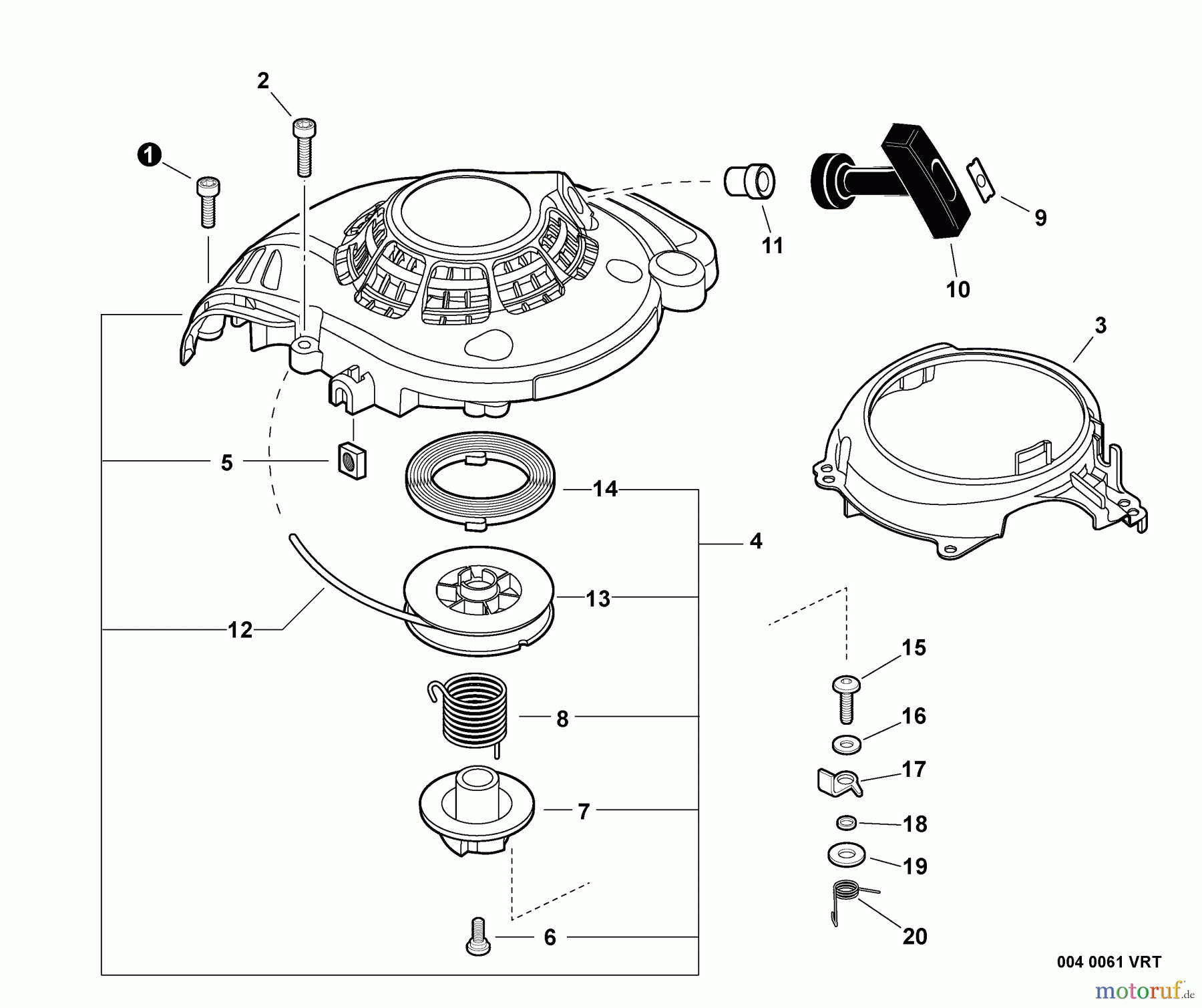  Shindaiwa Heckenscheren DH232 - Shindaiwa Hedge Trimmer, Dual-Sided, S/N: T23311001001 - T23311999999 Starter