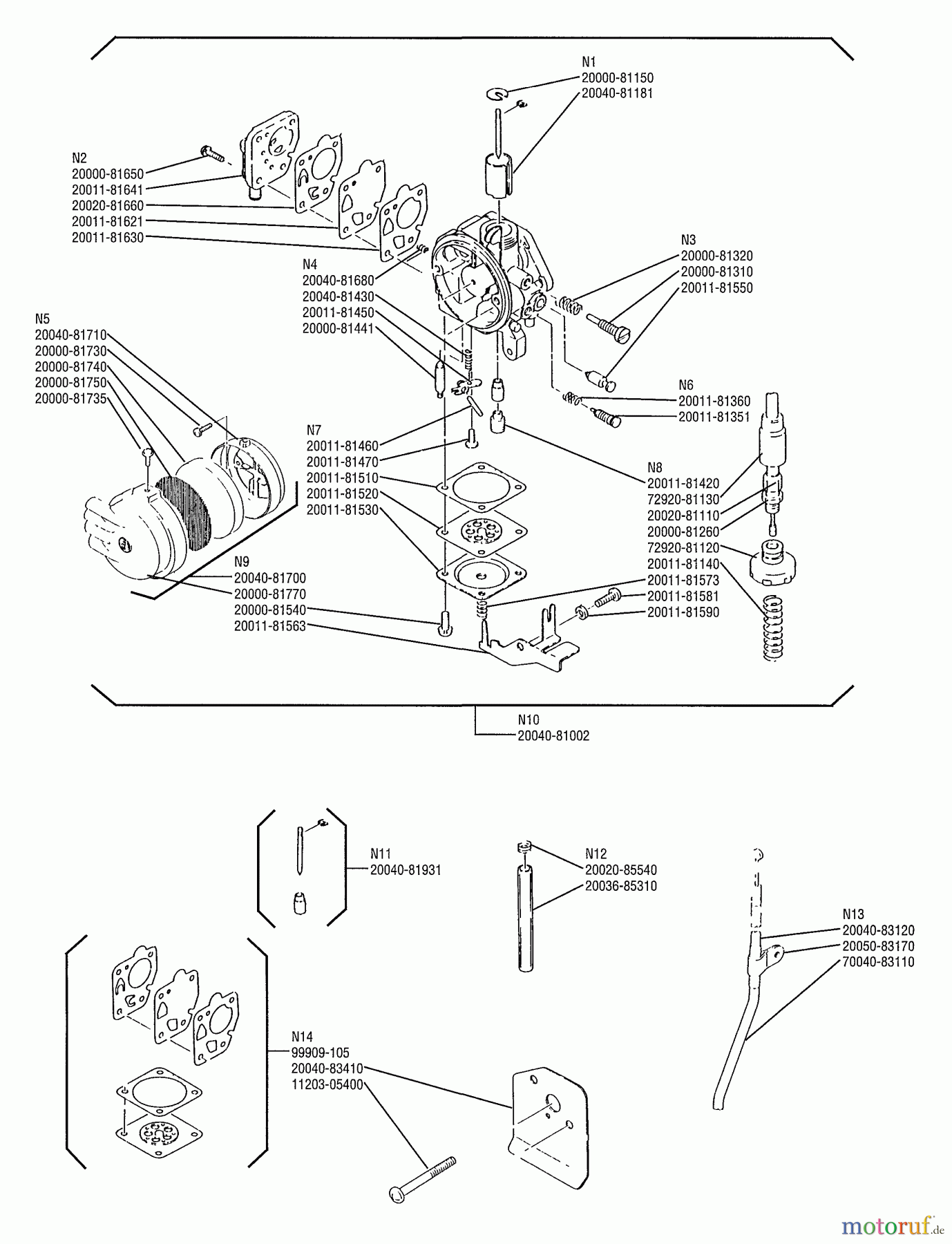 Shindaiwa Heckenscheren HT20 - Shindaiwa Hedge Trimmer, Single-Sided Carburetor