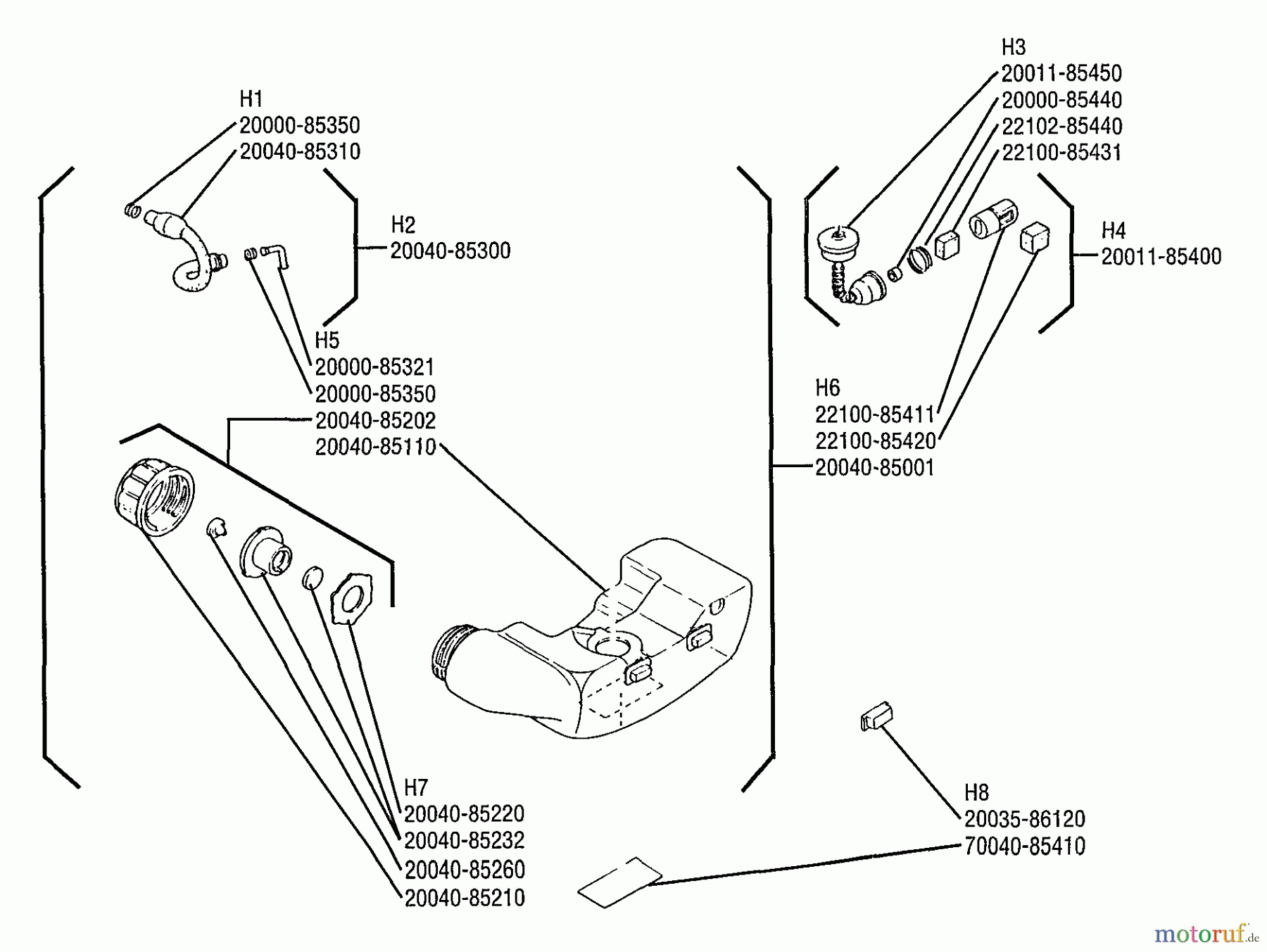 Shindaiwa Heckenscheren HT20 - Shindaiwa Hedge Trimmer, Single-Sided Fuel Tank