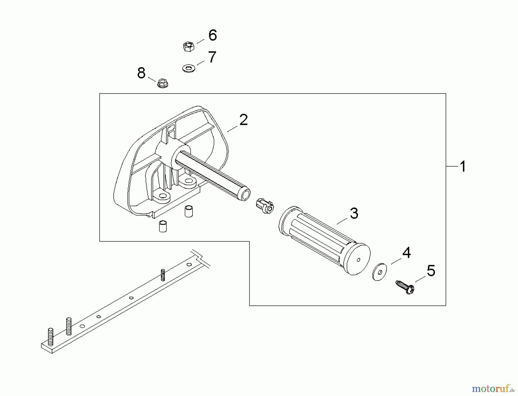 Shindaiwa Heckenscheren HT231 - Shindaiwa Hedge Trimmer, Single-Sided, S/N: T08412001001 - T084129999 Front Handle