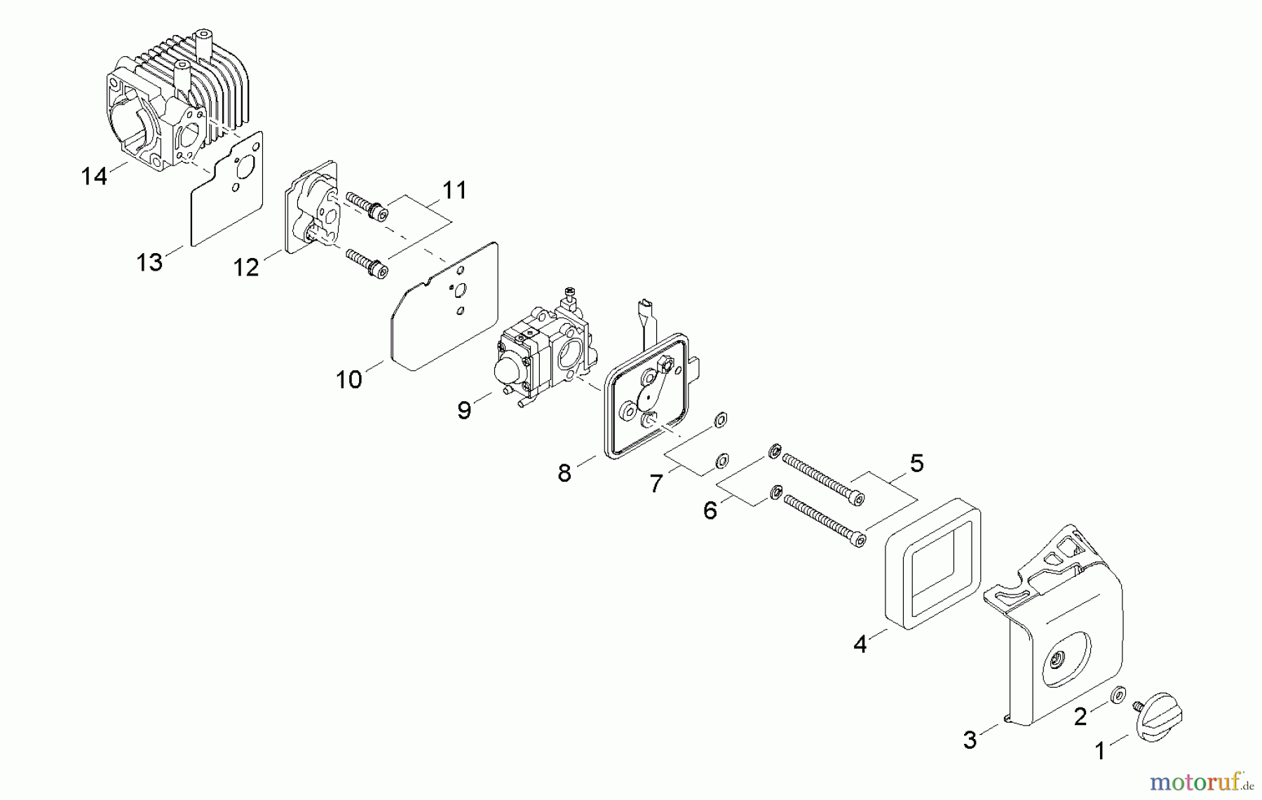 Shindaiwa Heckenscheren HT231 - Shindaiwa Hedge Trimmer, Single-Sided, S/N: T08412001001 - T084129999 Intake