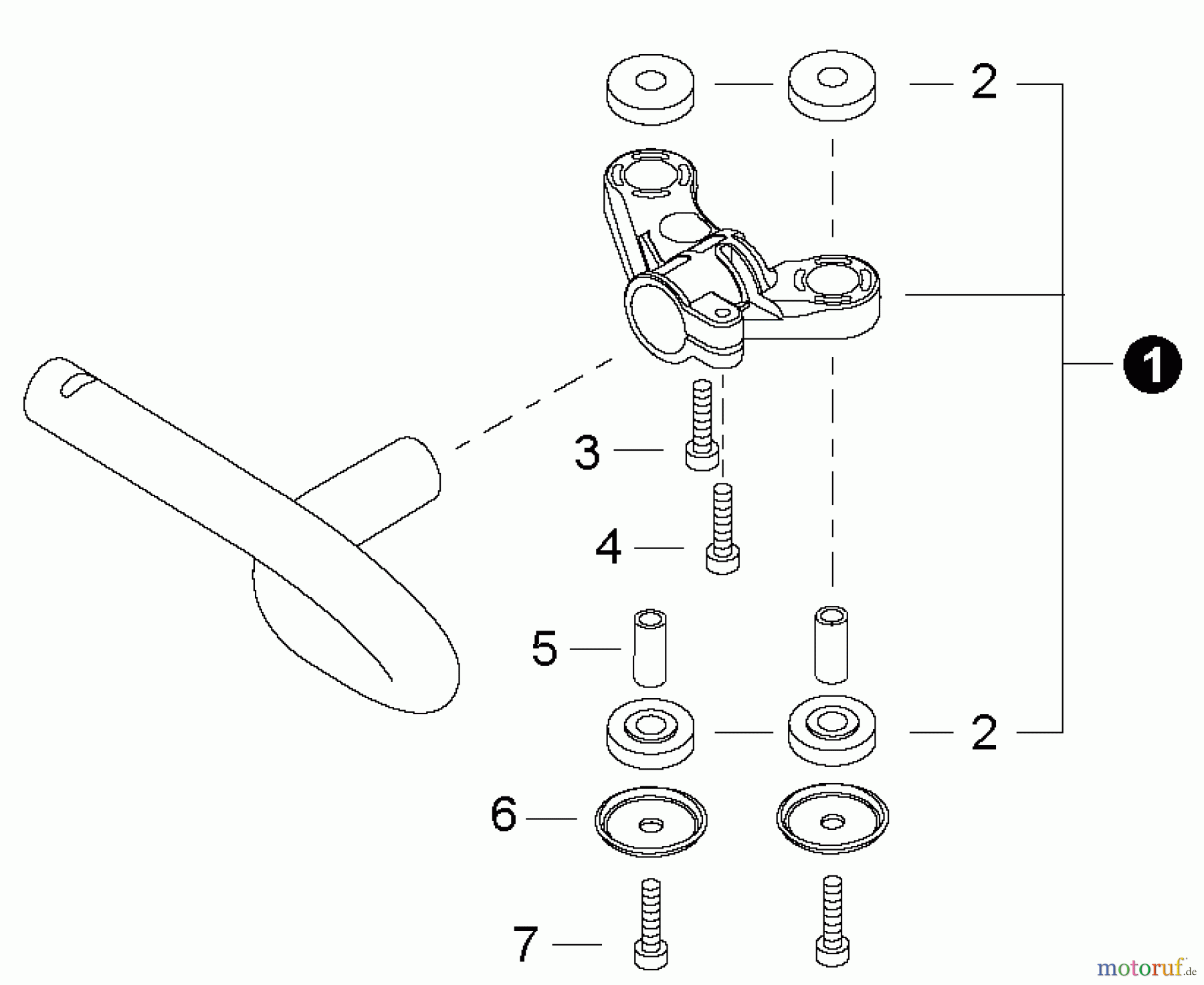 Shindaiwa Heckenscheren HT232 - Shindaiwa Hedge Trimmer, Single-Sided, S/N: T22612001001 - T22612999999 Handle Support