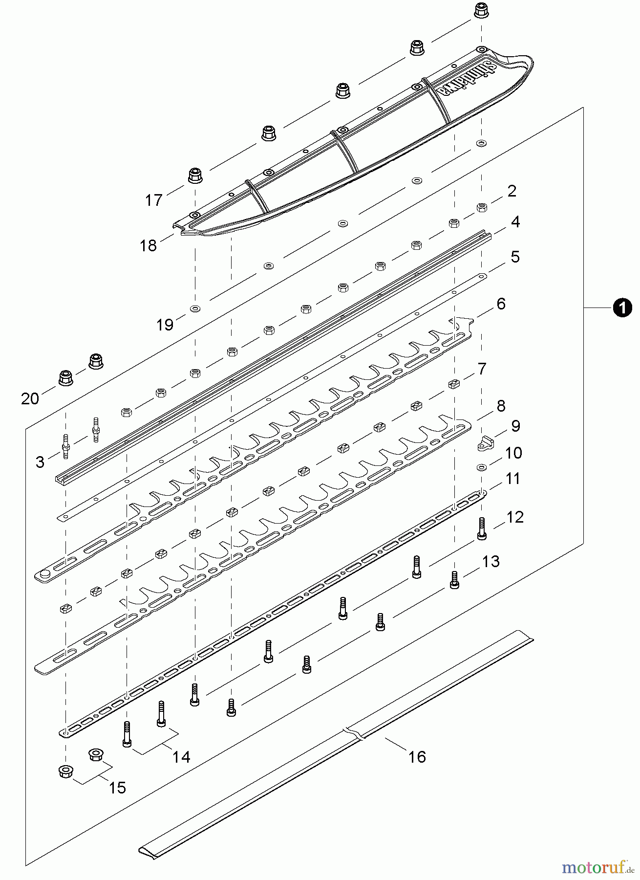 Shindaiwa Heckenscheren HT232 - Shindaiwa Hedge Trimmer, Single-Sided, 40