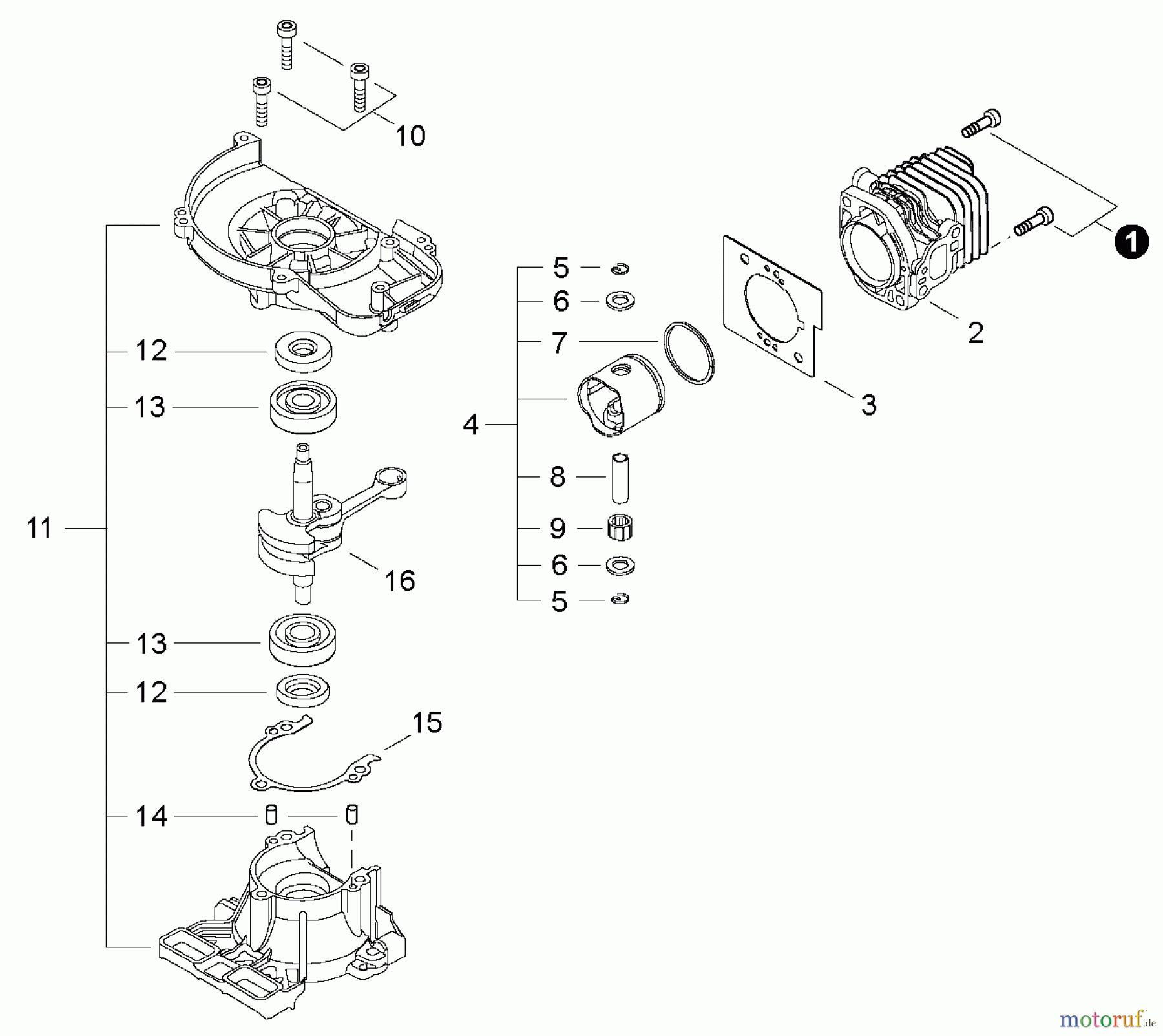 Shindaiwa Heckenscheren HT232 - Shindaiwa Hedge Trimmer, Single-Sided, S/N: T25113001001 - T25113999999 Engine