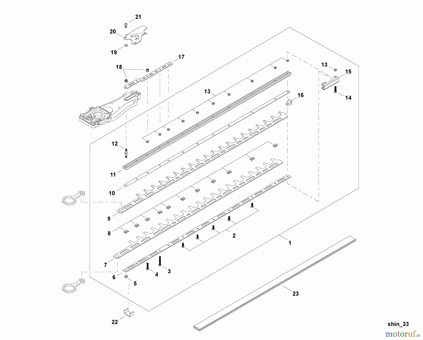 Shindaiwa Heckenscheren HT254 - Shindaiwa Hedge Trimmer, Single-Sided, S/N: T11313001001 - T113139999 30