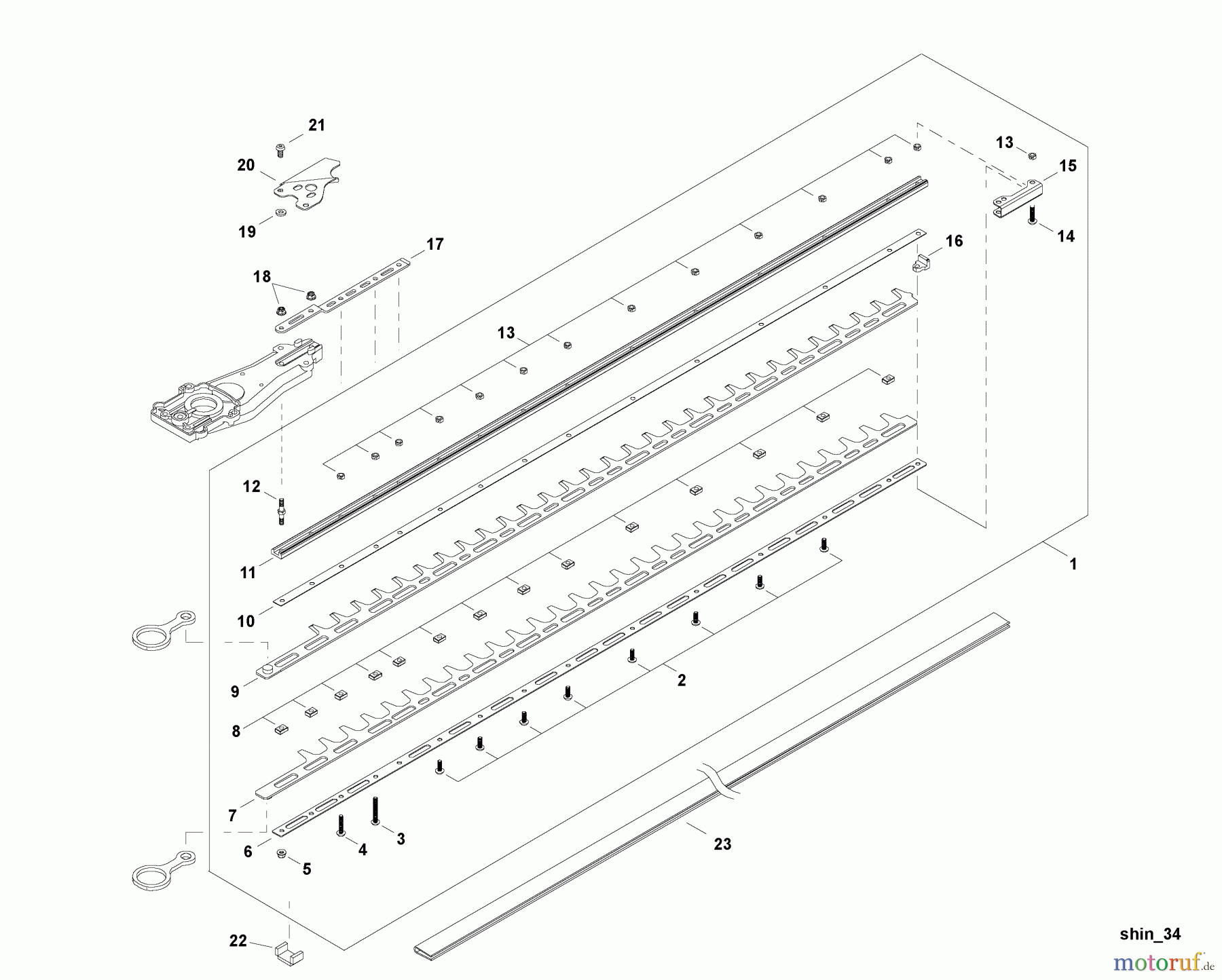 Shindaiwa Heckenscheren HT254 - Shindaiwa Hedge Trimmer, Single-Sided, S/N: T11313001001 - T113139999 40