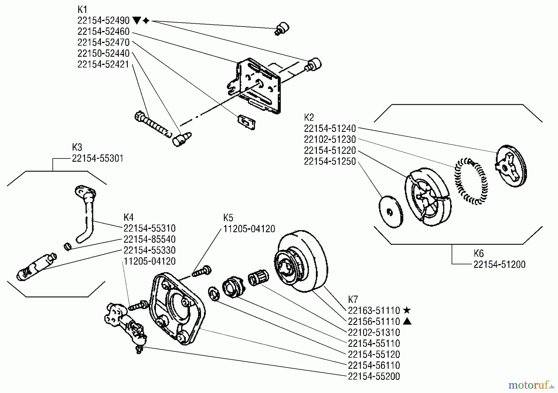 Shindaiwa Sägen, Motorsägen 300S - Shindaiwa Chainsaw Clutch, Oil Pump