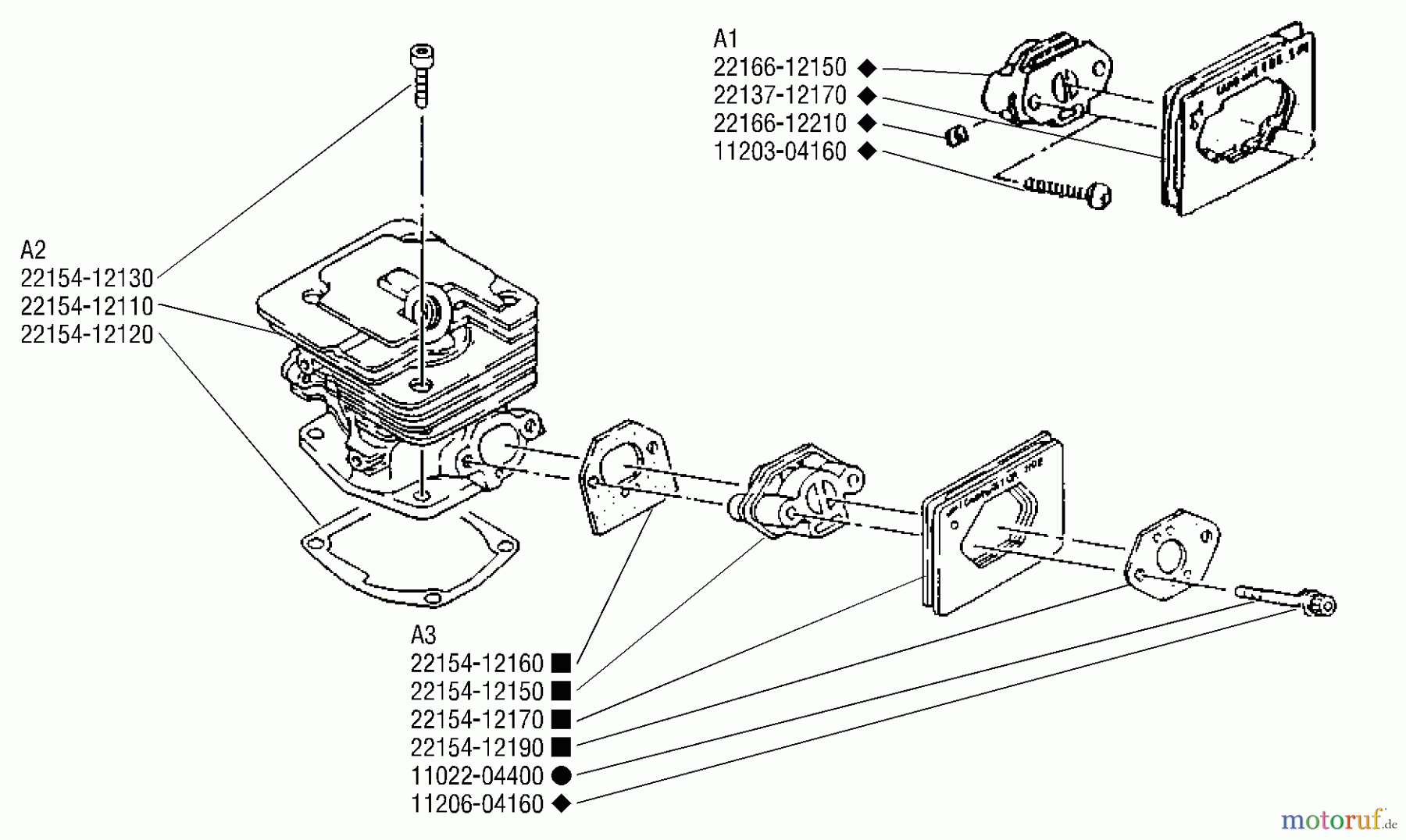 Shindaiwa Sägen, Motorsägen 300S - Shindaiwa Chainsaw Cylinder