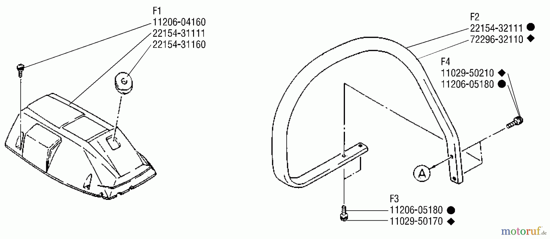 Shindaiwa Sägen, Motorsägen 300 - Shindaiwa Chainsaw Front Handle And Cylinder Cover