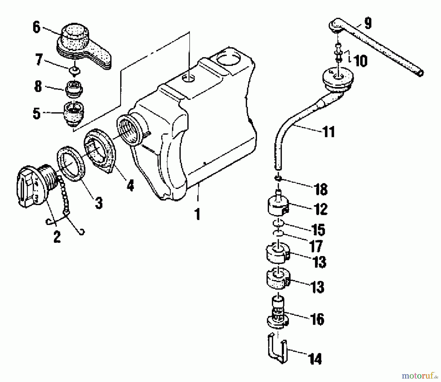  Shindaiwa Sägen, Motorsägen 345 - Shindaiwa Chainsaw Fuel Tank