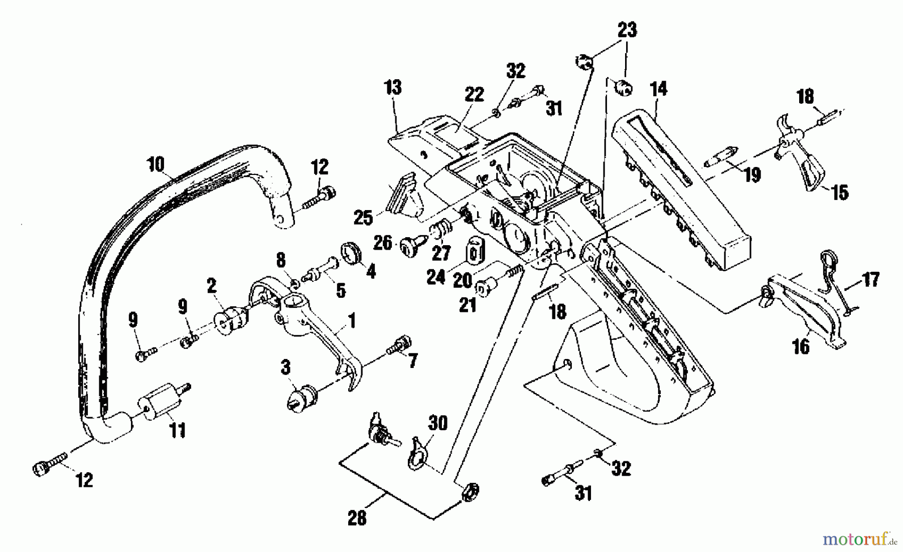 Shindaiwa Sägen, Motorsägen 345 - Shindaiwa Chainsaw Handle