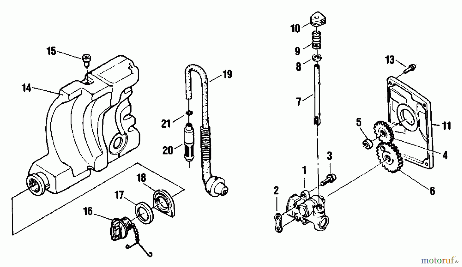 Shindaiwa Sägen, Motorsägen 345 - Shindaiwa Chainsaw Oil Pump