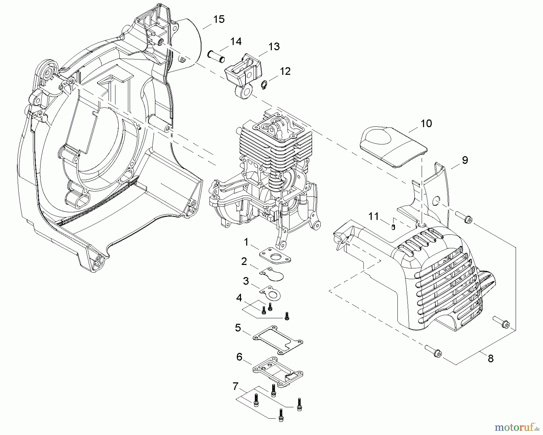 Shindaiwa Bläser / Sauger / Häcksler / Mulchgeräte EB344 - Shindaiwa Hand Held Blower, S/N: T15711001001  Engine Cover, Reed Valve