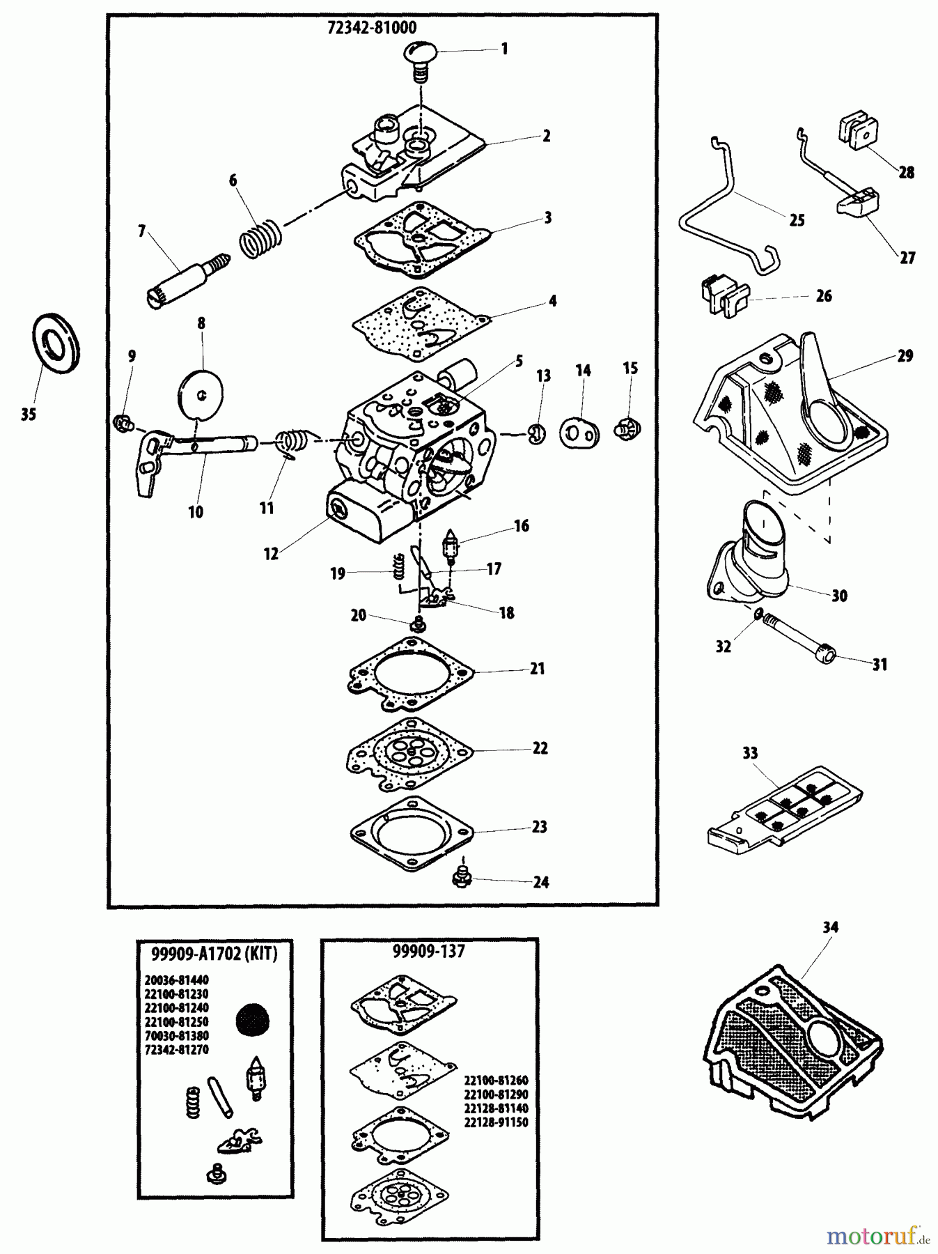 Shindaiwa Sägen, Motorsägen 360 - Shindaiwa Chainsaw Carburetor (EPA/CARB)