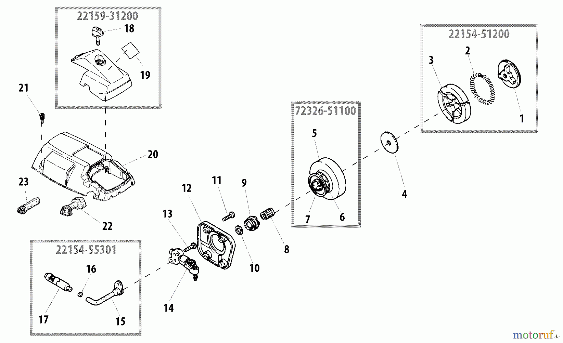  Shindaiwa Sägen, Motorsägen 377 - Shindaiwa Chainsaw Clutch Shoe, Oil Pump