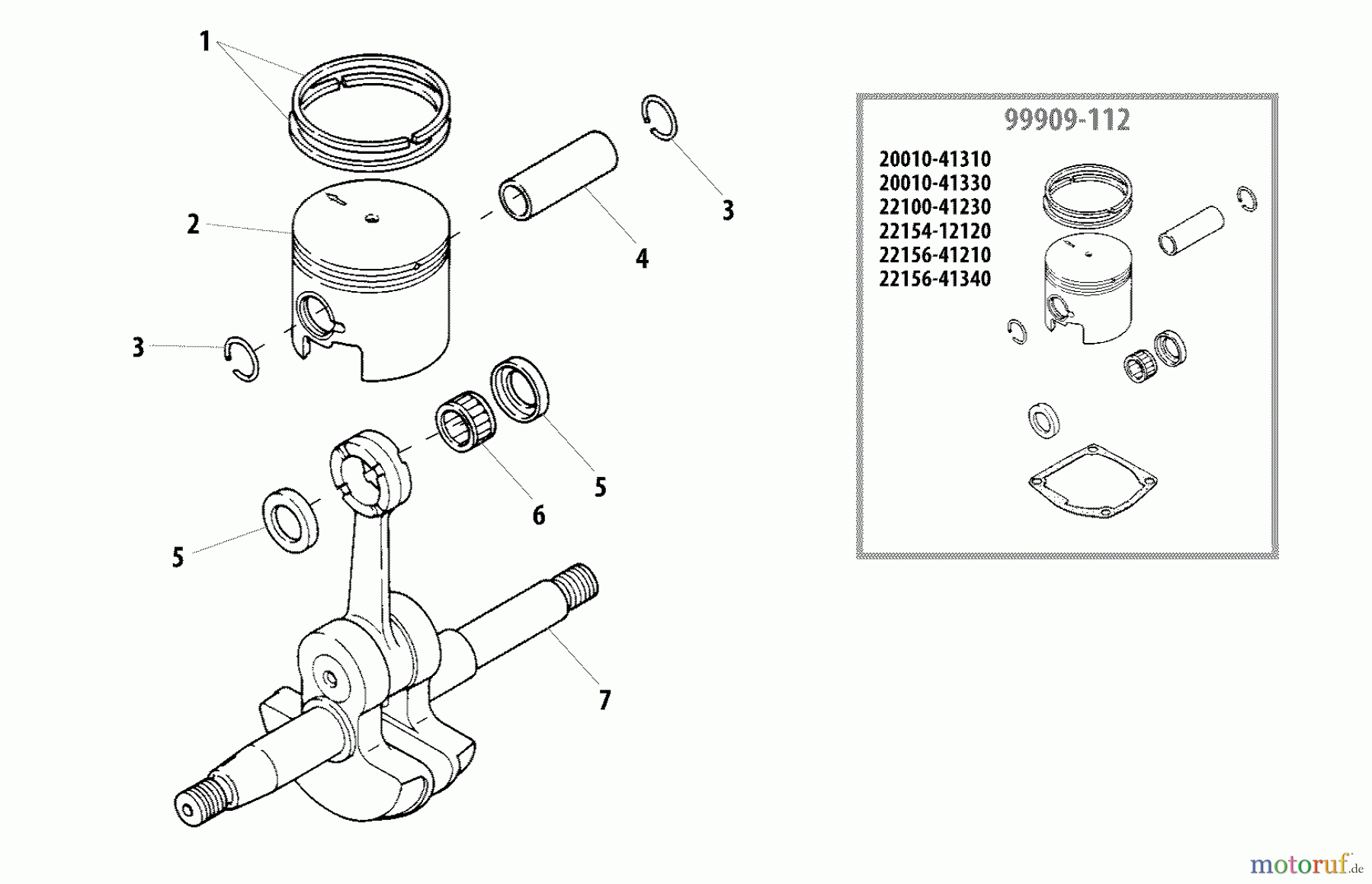 Shindaiwa Sägen, Motorsägen 377 - Shindaiwa Chainsaw Crankshaft, Piston