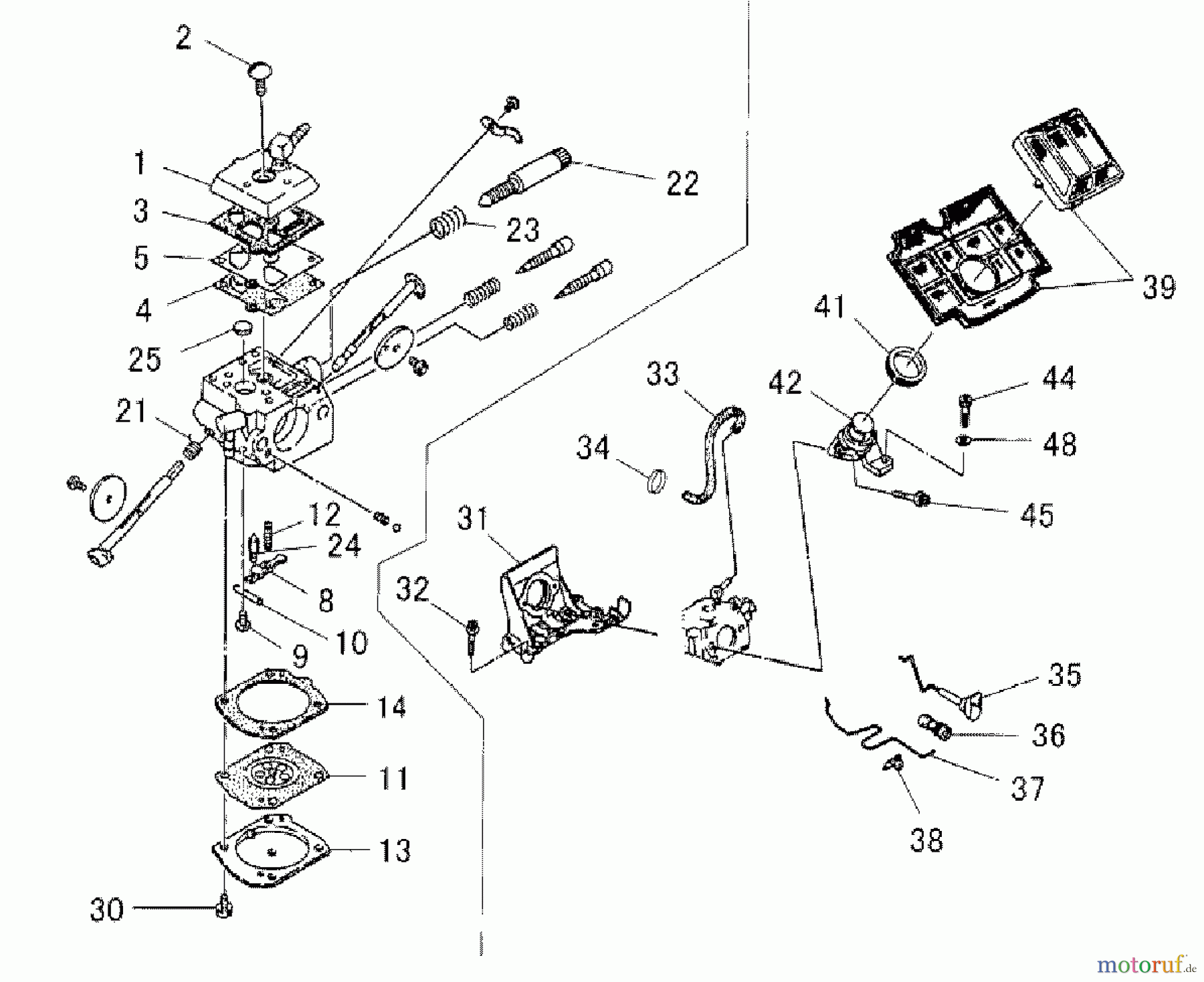 Shindaiwa Sägen, Motorsägen 400 - Shindaiwa Chainsaw Vergaser