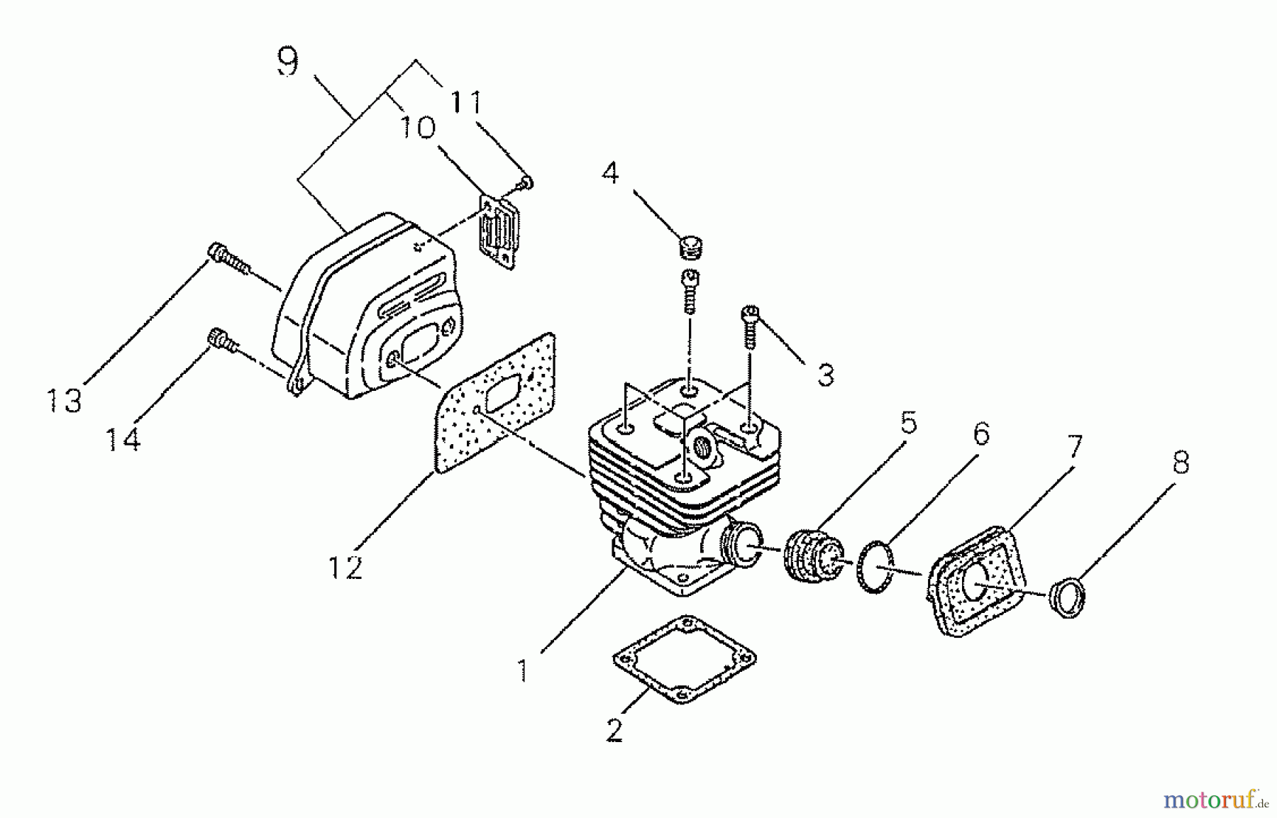 Shindaiwa Sägen, Motorsägen 400 - Shindaiwa Chainsaw Zylinder