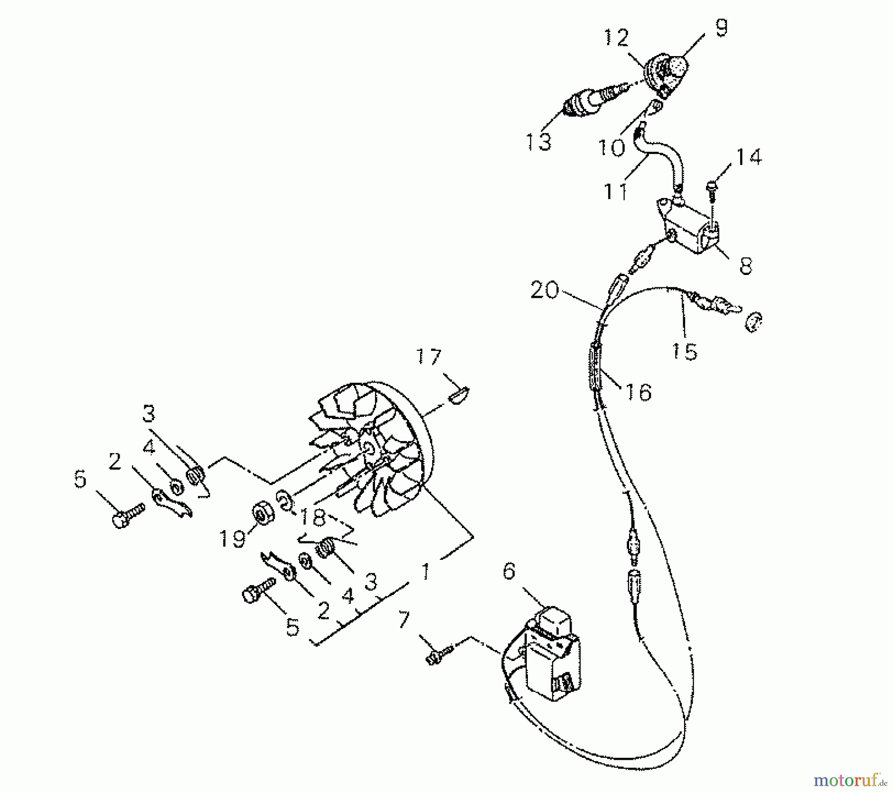 Shindaiwa Sägen, Motorsägen 400 - Shindaiwa Chainsaw Rotor Assembly