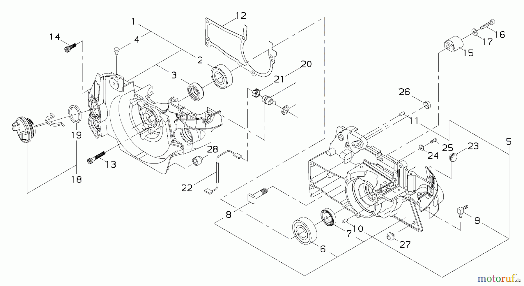 Shindaiwa Sägen, Motorsägen 446S - Shindaiwa Chainsaw (EPA) Crankcase