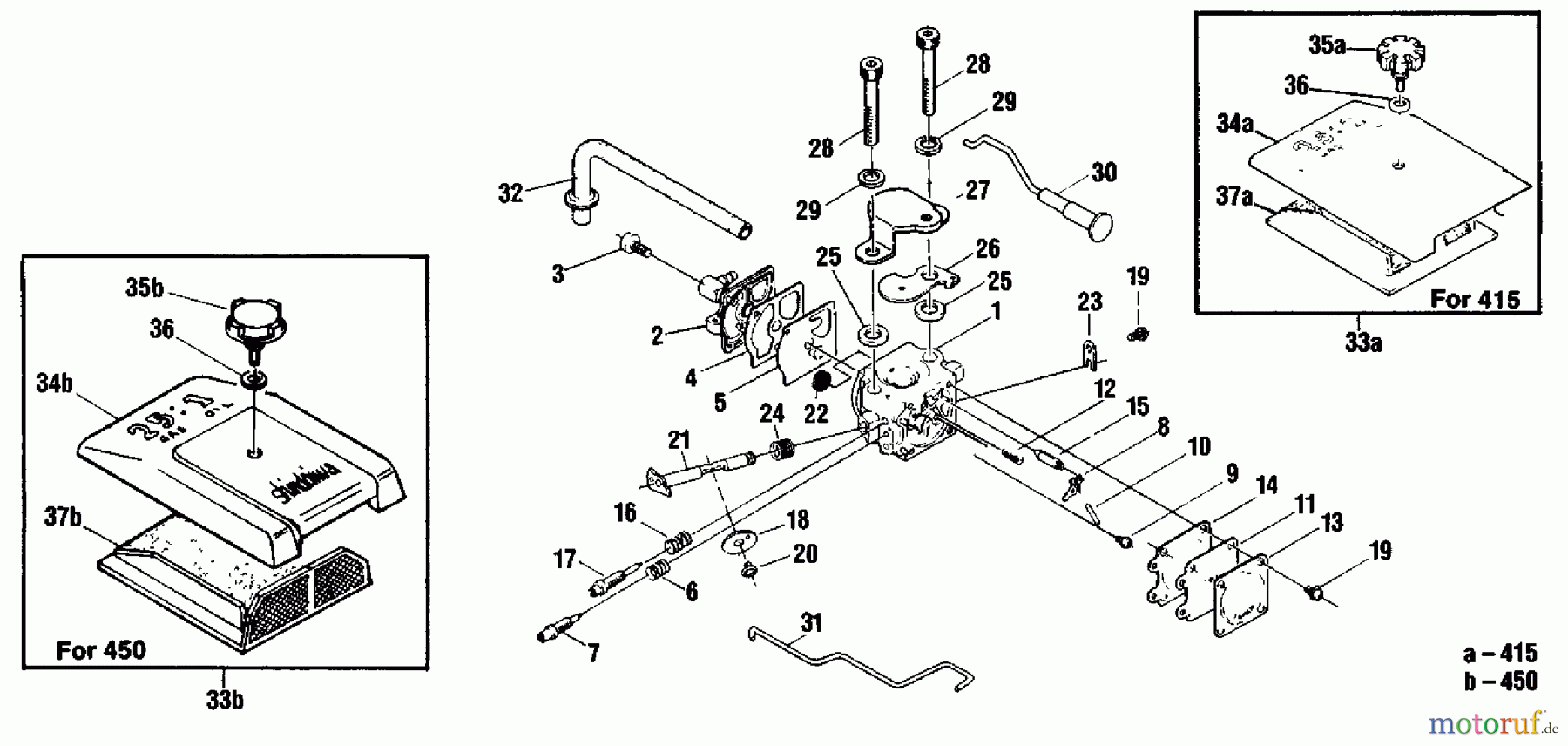 Shindaiwa Sägen, Motorsägen 450 - Shindaiwa Chainsaw Carburetor
