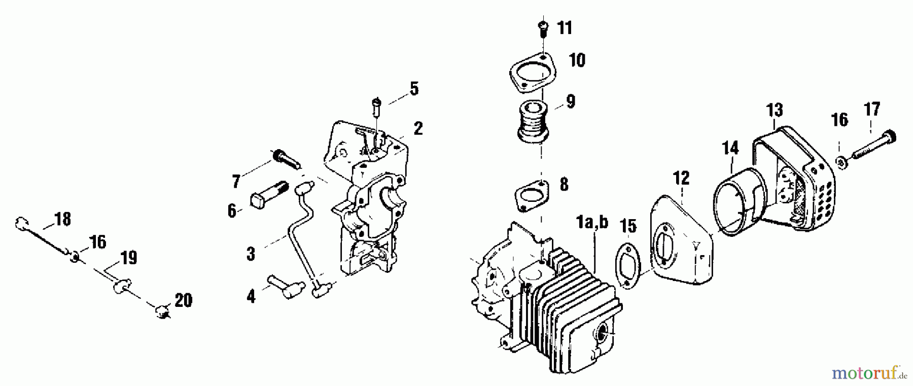 Shindaiwa Sägen, Motorsägen 415 - Shindaiwa Chainsaw Crankcase, Cylinder, Muffler