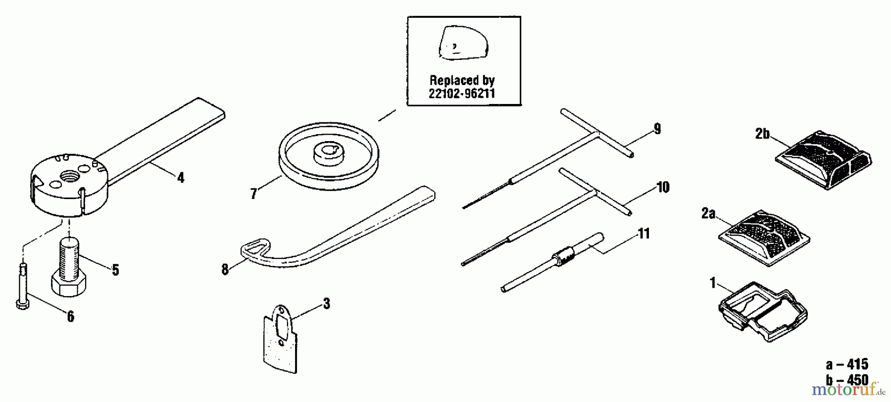 Shindaiwa Sägen, Motorsägen 450 - Shindaiwa Chainsaw Optional Tools & Parts