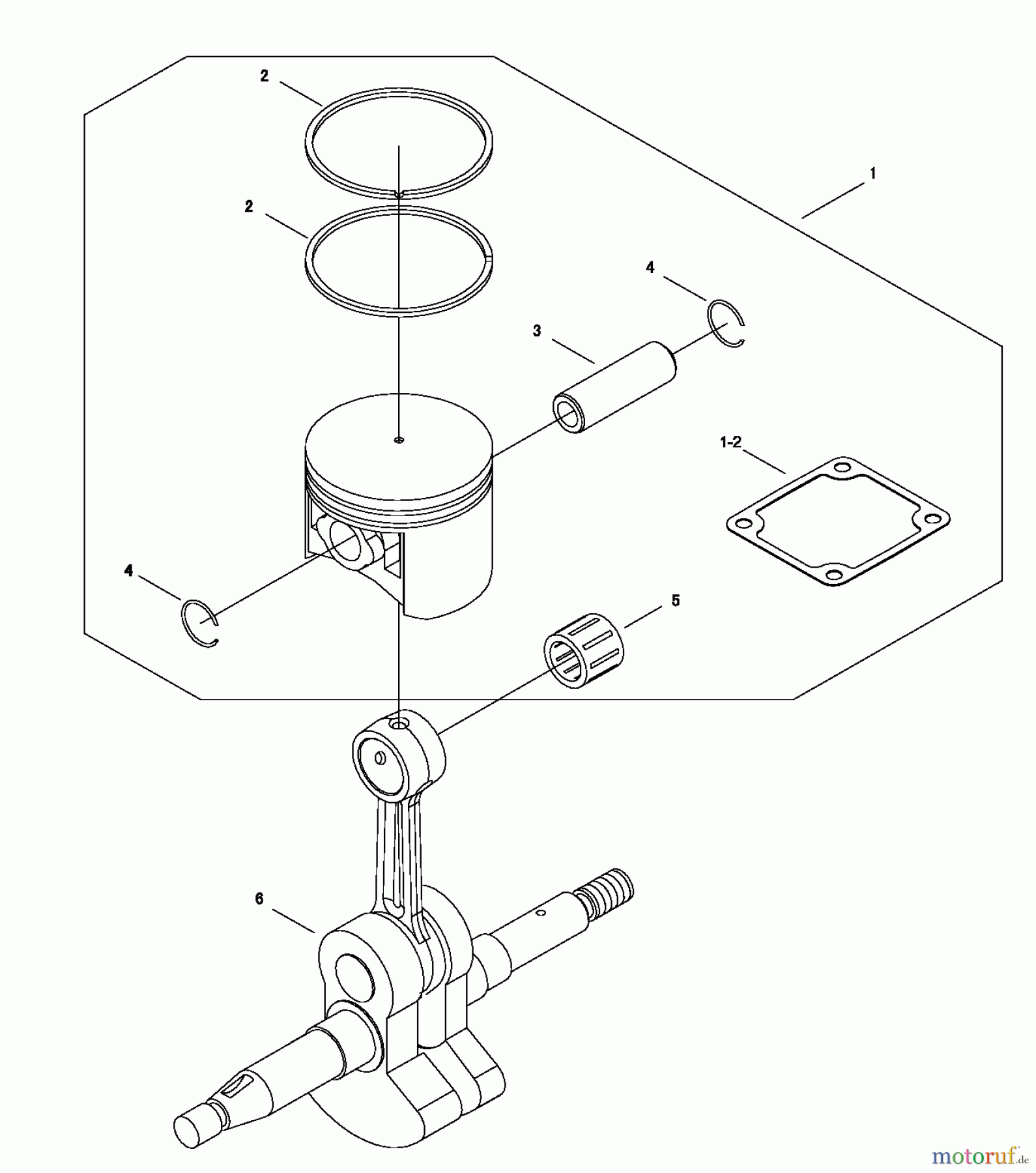 Shindaiwa Sägen, Motorsägen 488 - Shindaiwa Chainsaw, Piston / Crankshaft