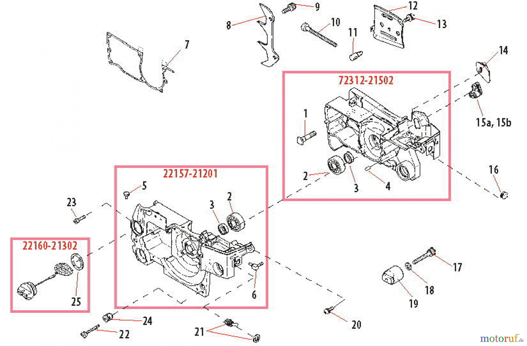Shindaiwa Sägen, Motorsägen 488 - Shindaiwa Chainsaw Crankcase