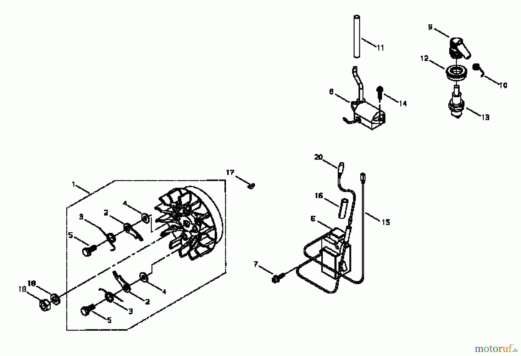  Shindaiwa Sägen, Motorsägen 488P - Shindaiwa Chainsaw, Magneto