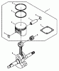 Shindaiwa 488P - Chainsaw, Ersatzteile Piston / Crankshaft