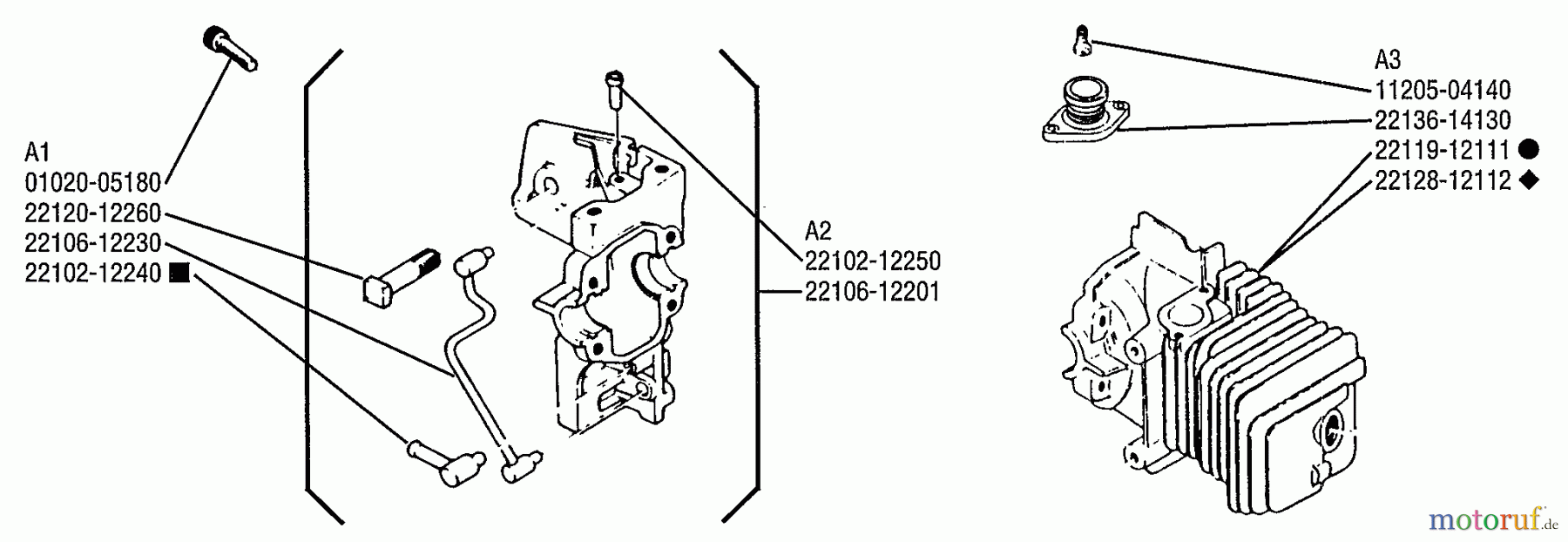  Shindaiwa Sägen, Motorsägen 500 - Shindaiwa Chainsaw Cylinder Housing