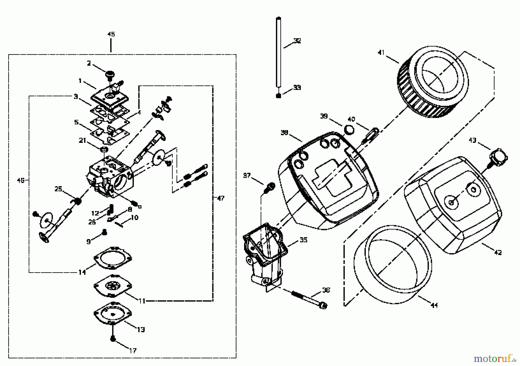 Shindaiwa Sägen, Motorsägen 577P - Shindaiwa Chainsaw Carburetor