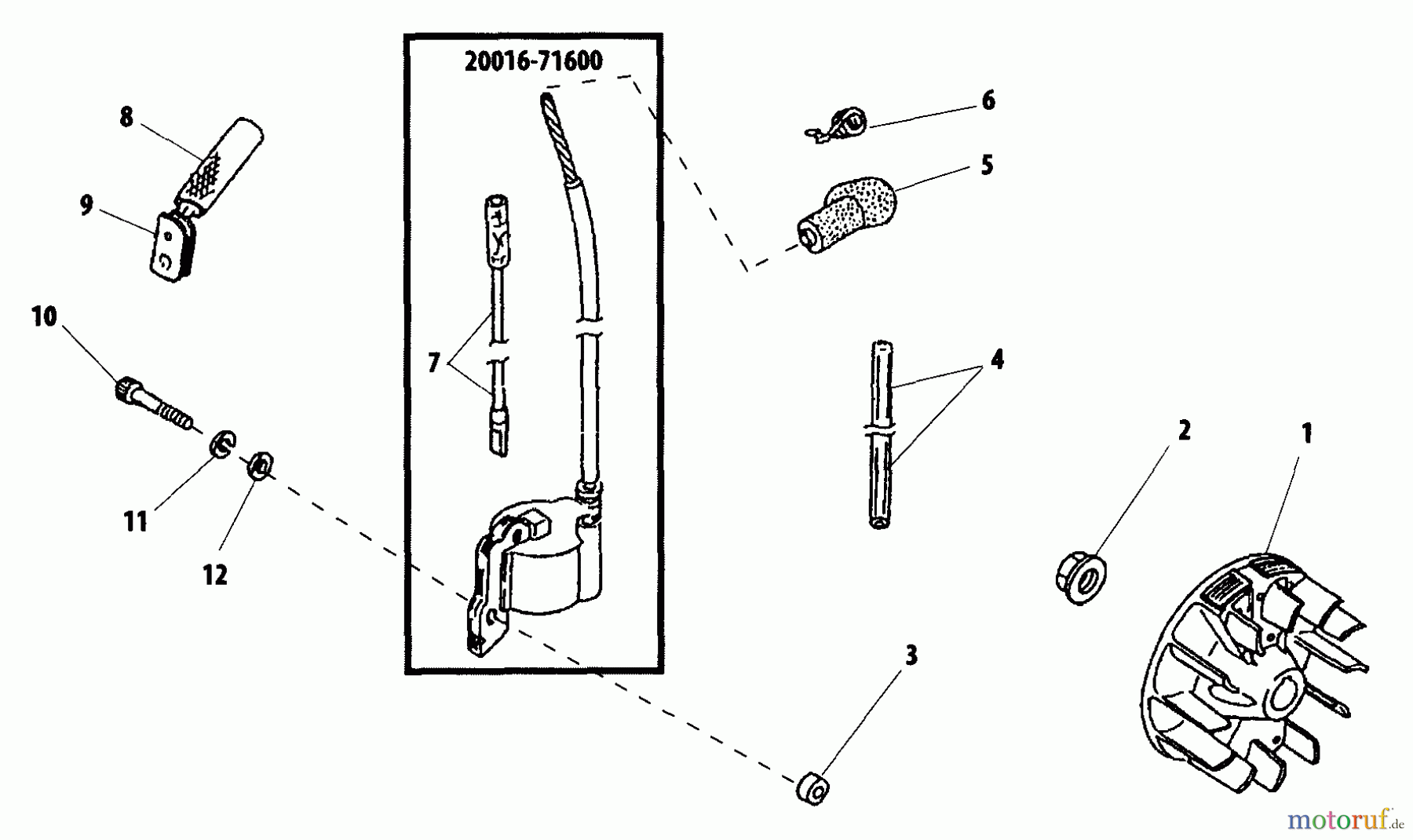 Shindaiwa Kehrmaschinen PB230 - Shindaiwa Power Broom Flywheel, Coil