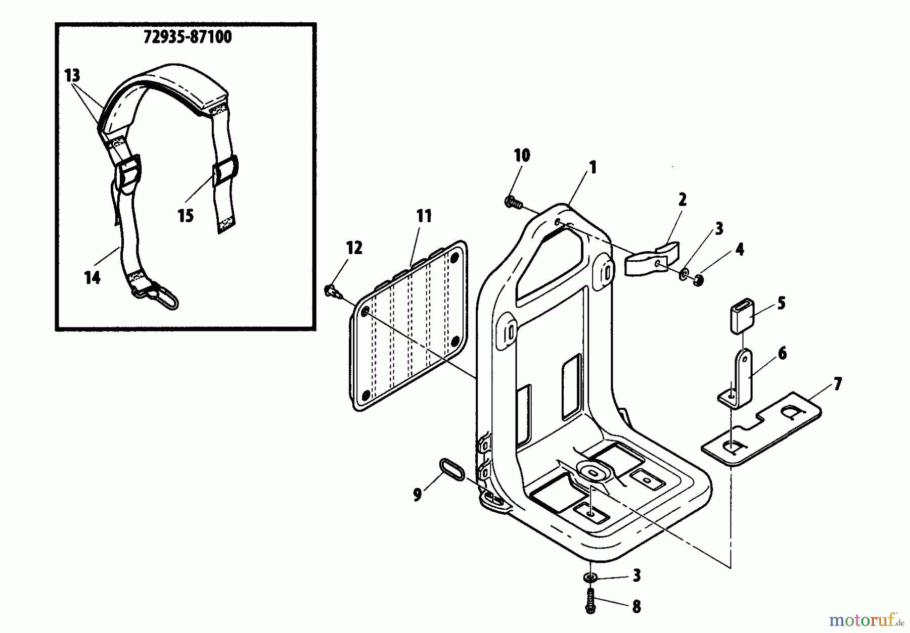  Shindaiwa Bläser / Sauger / Häcksler / Mulchgeräte EB480 - Shindaiwa Back Pack Blower Frame, Strap