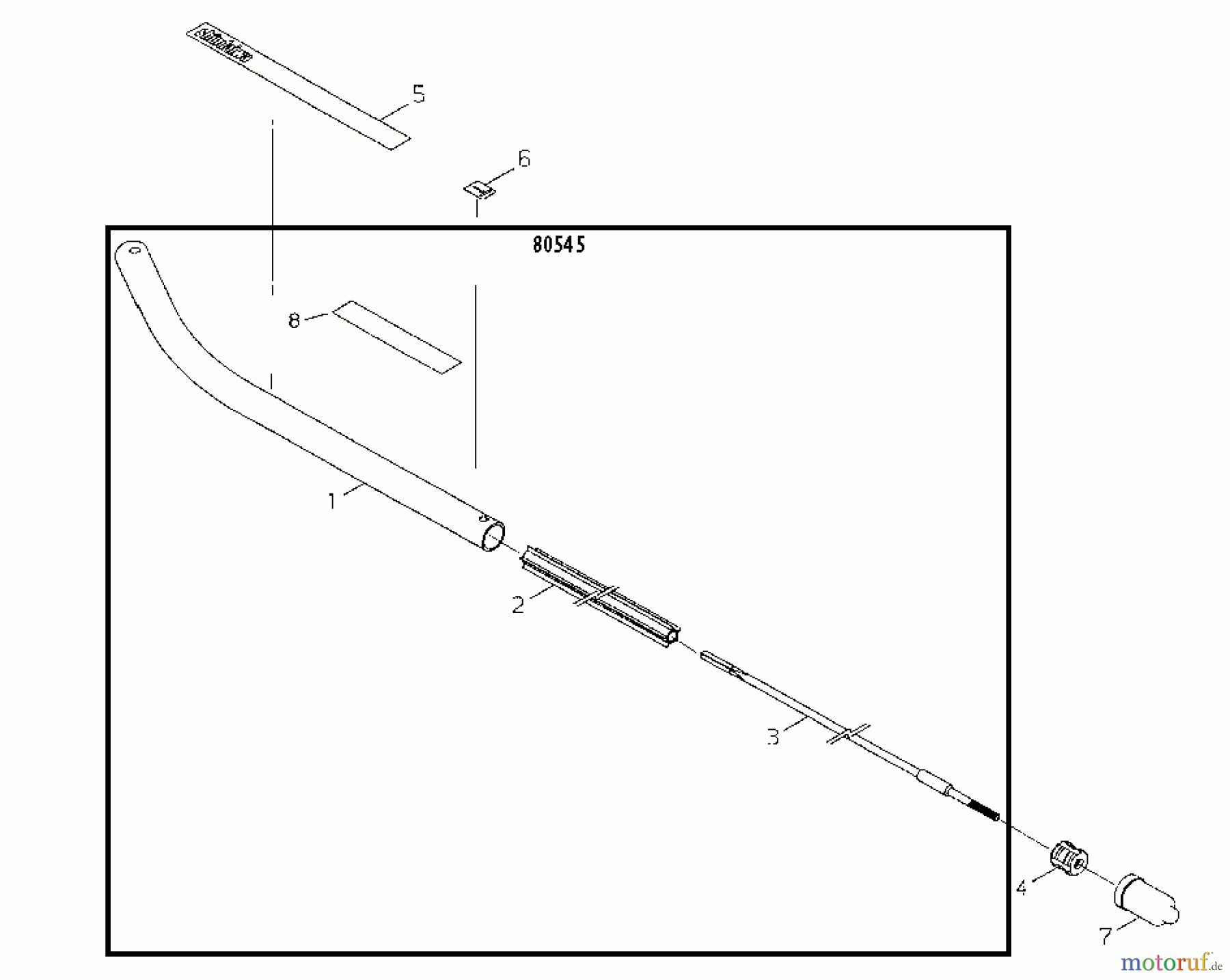 Shindaiwa Trimmer, Faden / Bürste 65010 - Shindaiwa Edger Attachment Outer Tube