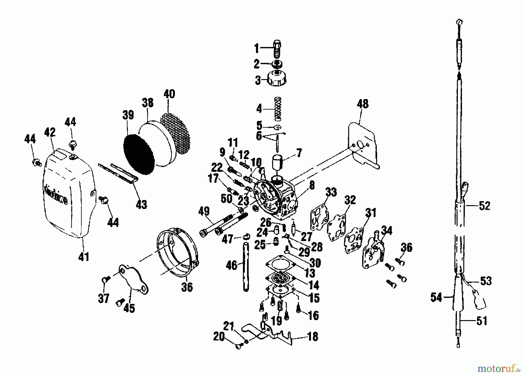  Shindaiwa Trimmer, Faden / Bürste B40 - Shindaiwa  Carburetor