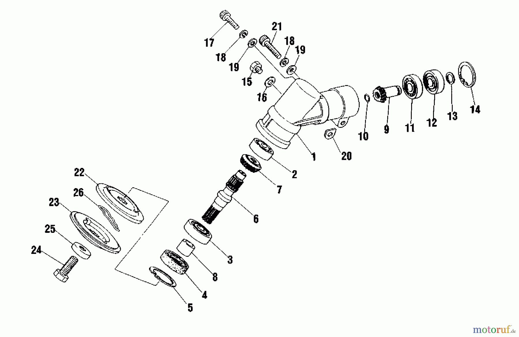  Shindaiwa Trimmer, Faden / Bürste B40 - Shindaiwa  Gearcase