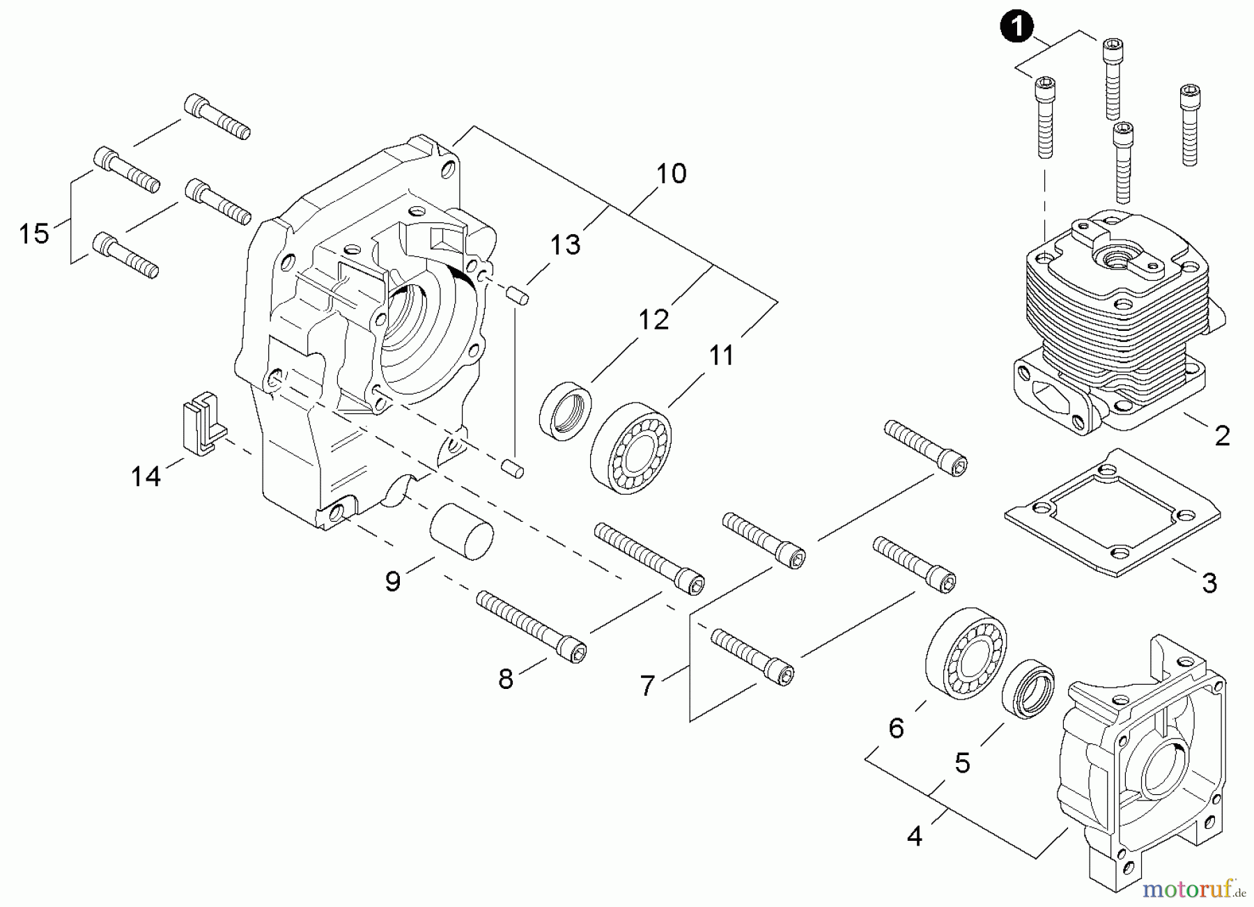 Shindaiwa Bläser / Sauger / Häcksler / Mulchgeräte EB500 - Shindaiwa Back Pack Blower, Cylinder / Crankcase