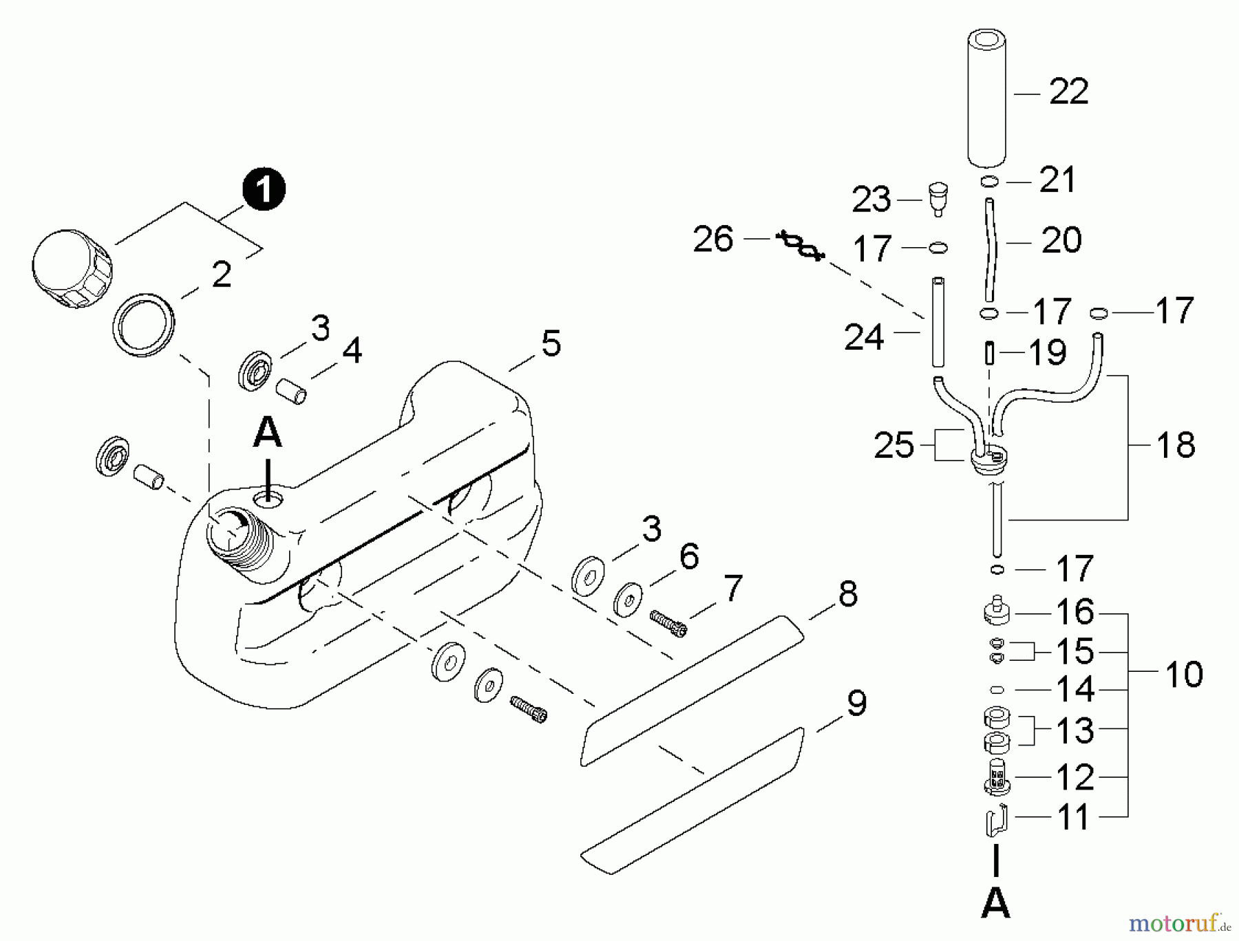  Shindaiwa Bläser / Sauger / Häcksler / Mulchgeräte EB500 - Shindaiwa Back Pack Blower, Fuel Tank