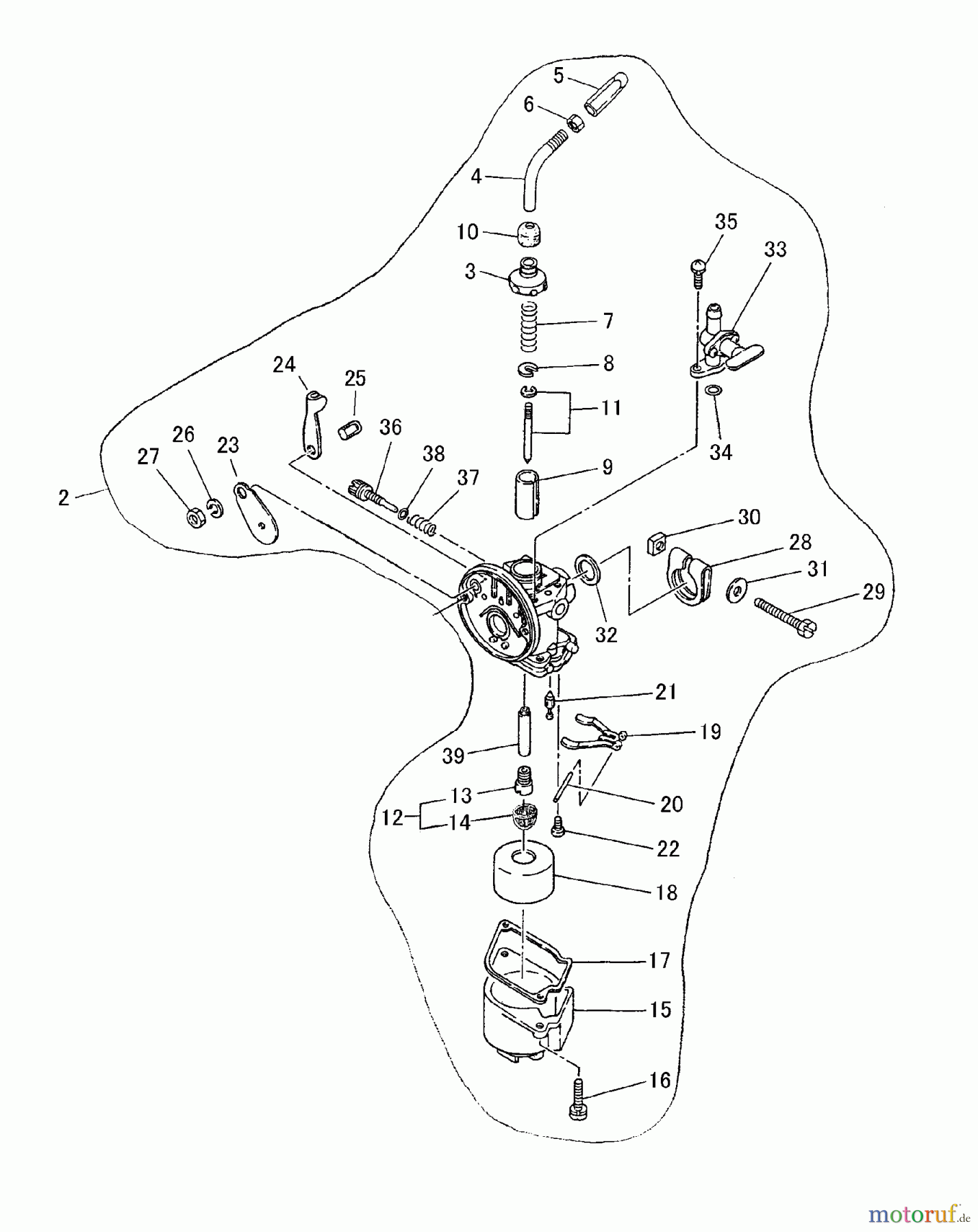 Shindaiwa Trimmer, Faden / Bürste BP40LA - Shindaiwa String Trimmer / Brush Cutter Carburetor