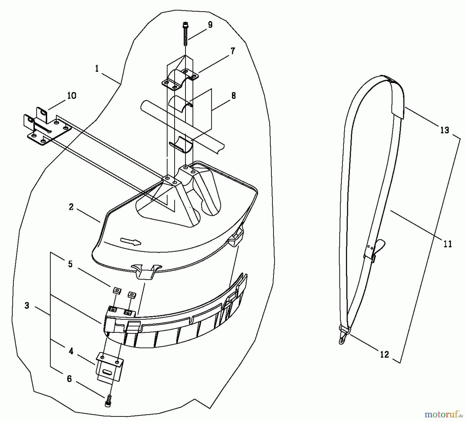  Shindaiwa Trimmer, Faden / Bürste C230 - Shindaiwa String Trimmer / Brush Cutter, S/N: 36005611 - 36009050 Debris Shield