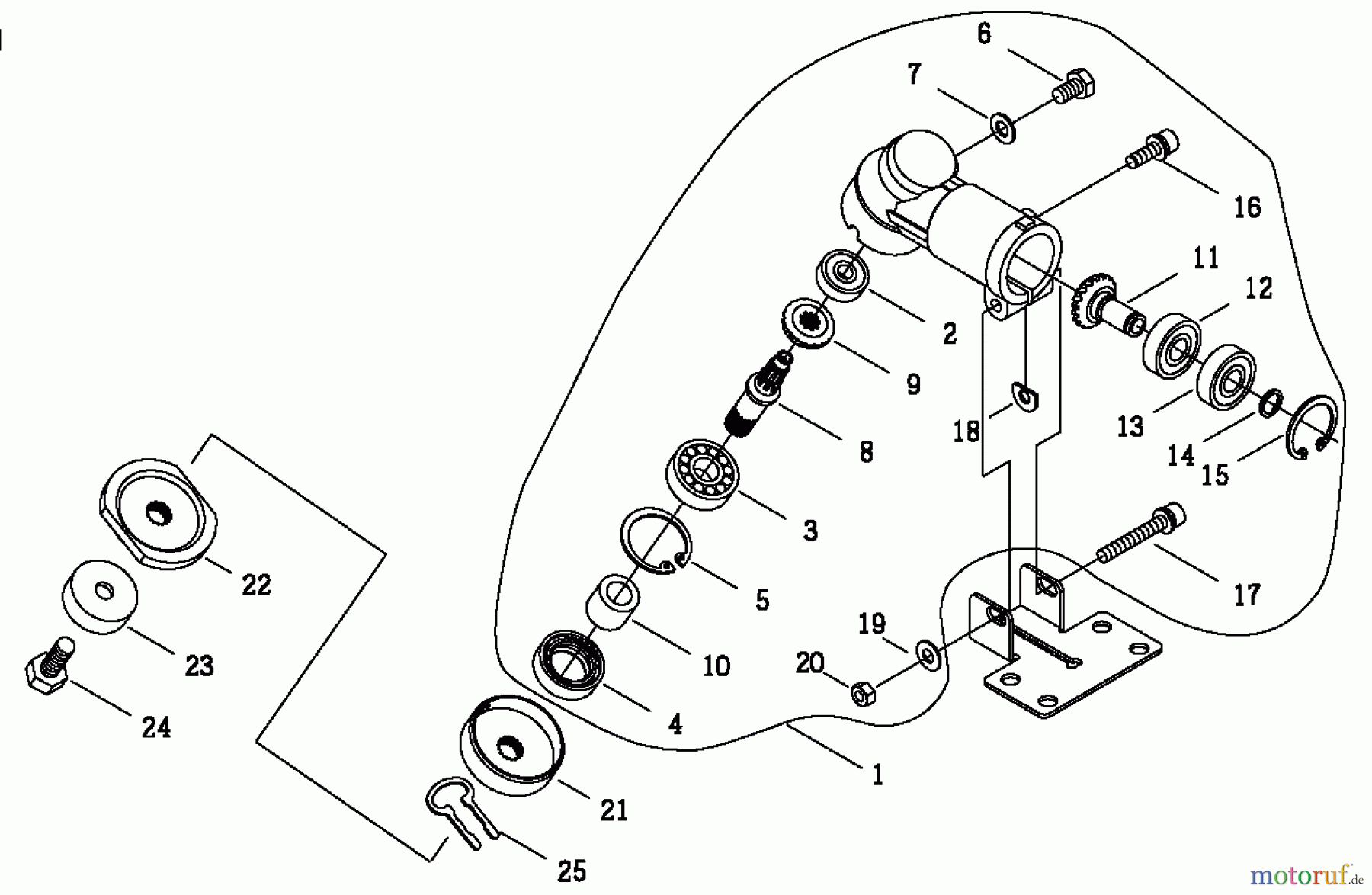 Shindaiwa Trimmer, Faden / Bürste C230 - Shindaiwa String Trimmer / Brush Cutter, S/N: 36005611 - 36009050 Gear Case