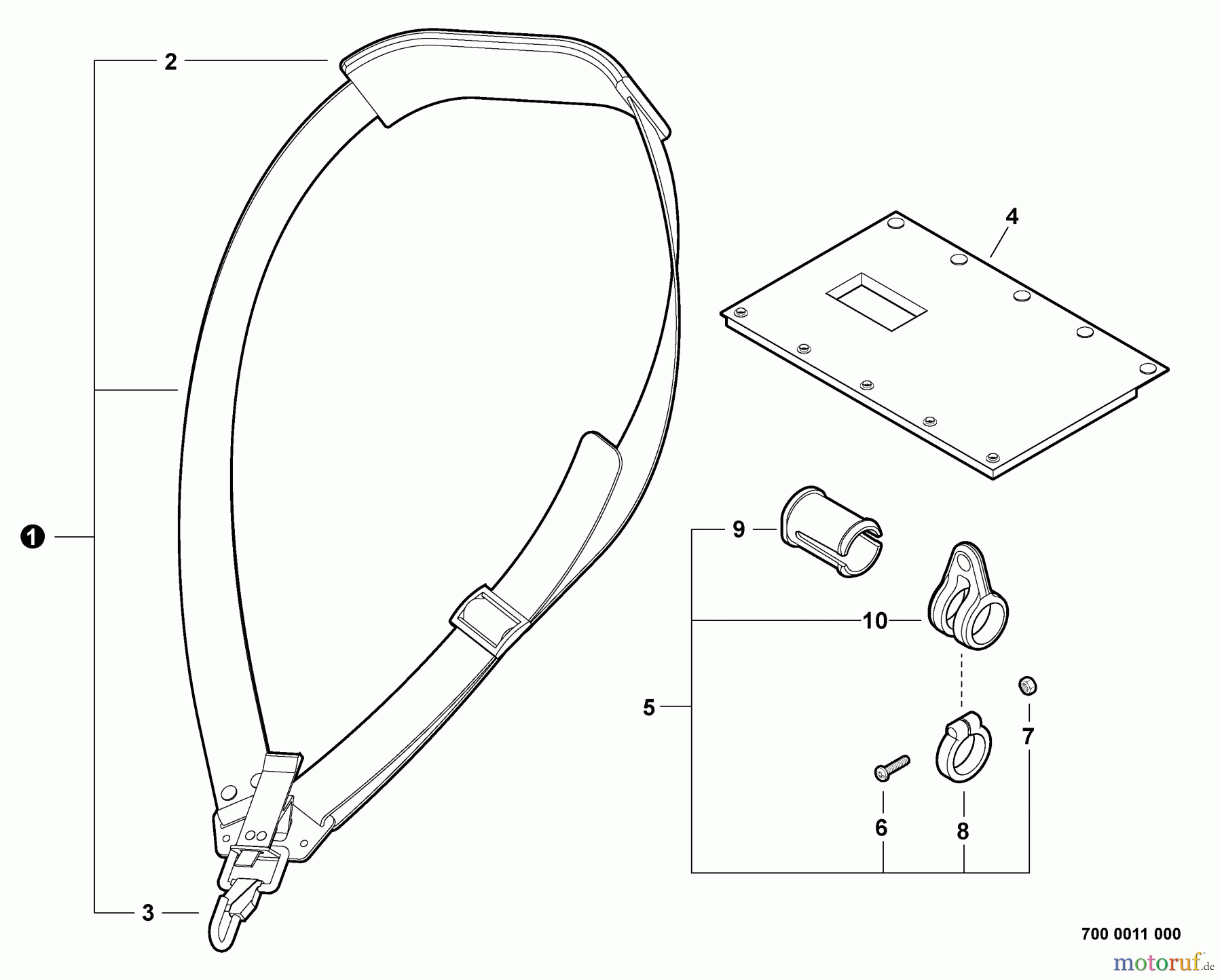  Shindaiwa Trimmer, Faden / Bürste C242 - Shindaiwa String Trimmer / Brush Cutter, S/N: T16512001001 - T16512999999 Shoulder Strap